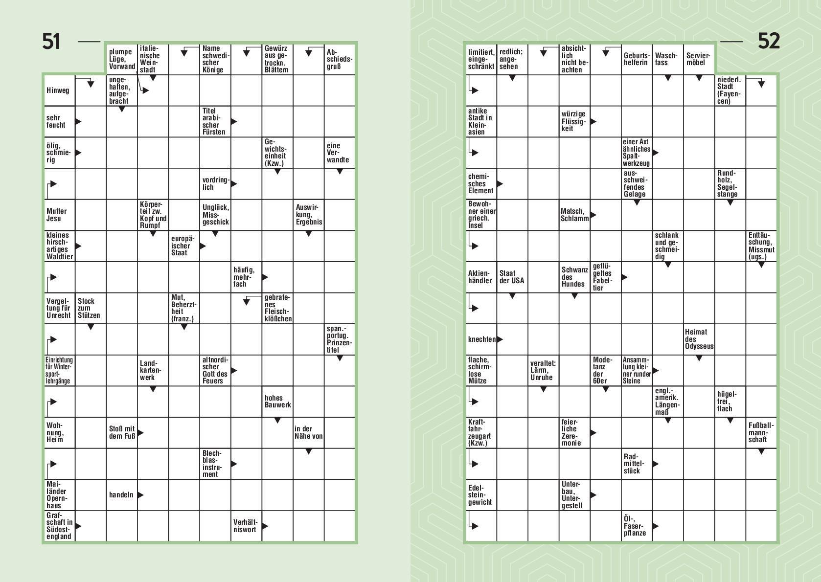 Beispielinhalt (Bild) Kreuzworträtsel