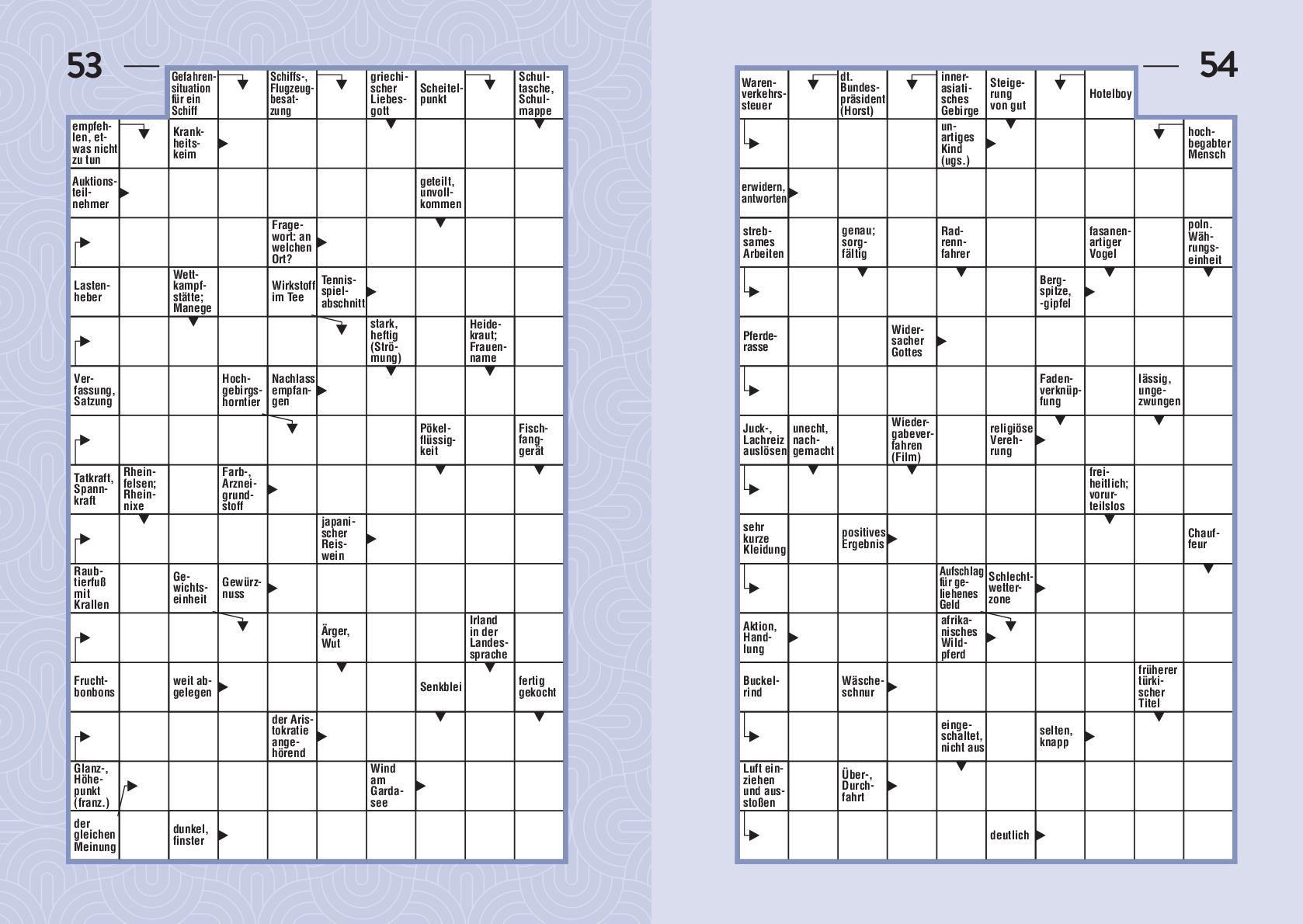 Beispielinhalt (Bild) Kreuzworträtsel