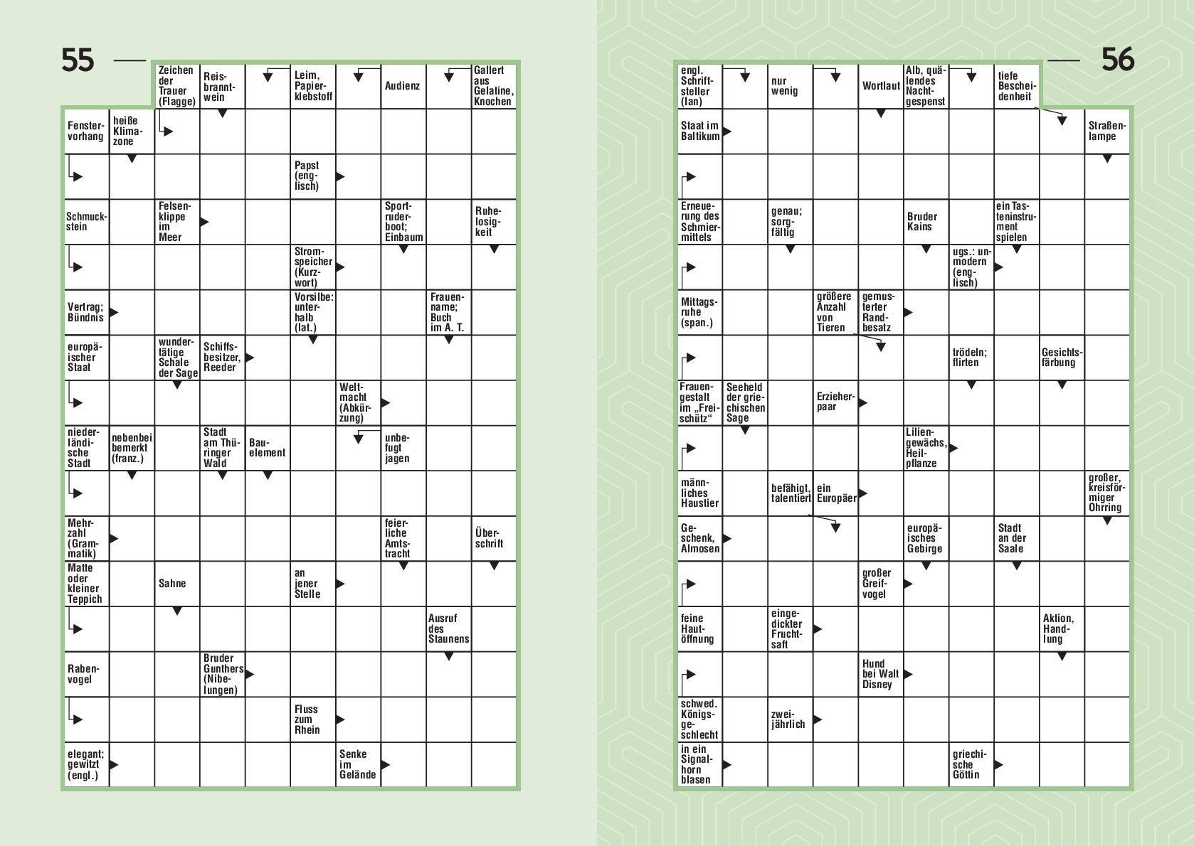 Beispielinhalt (Bild) Kreuzworträtsel