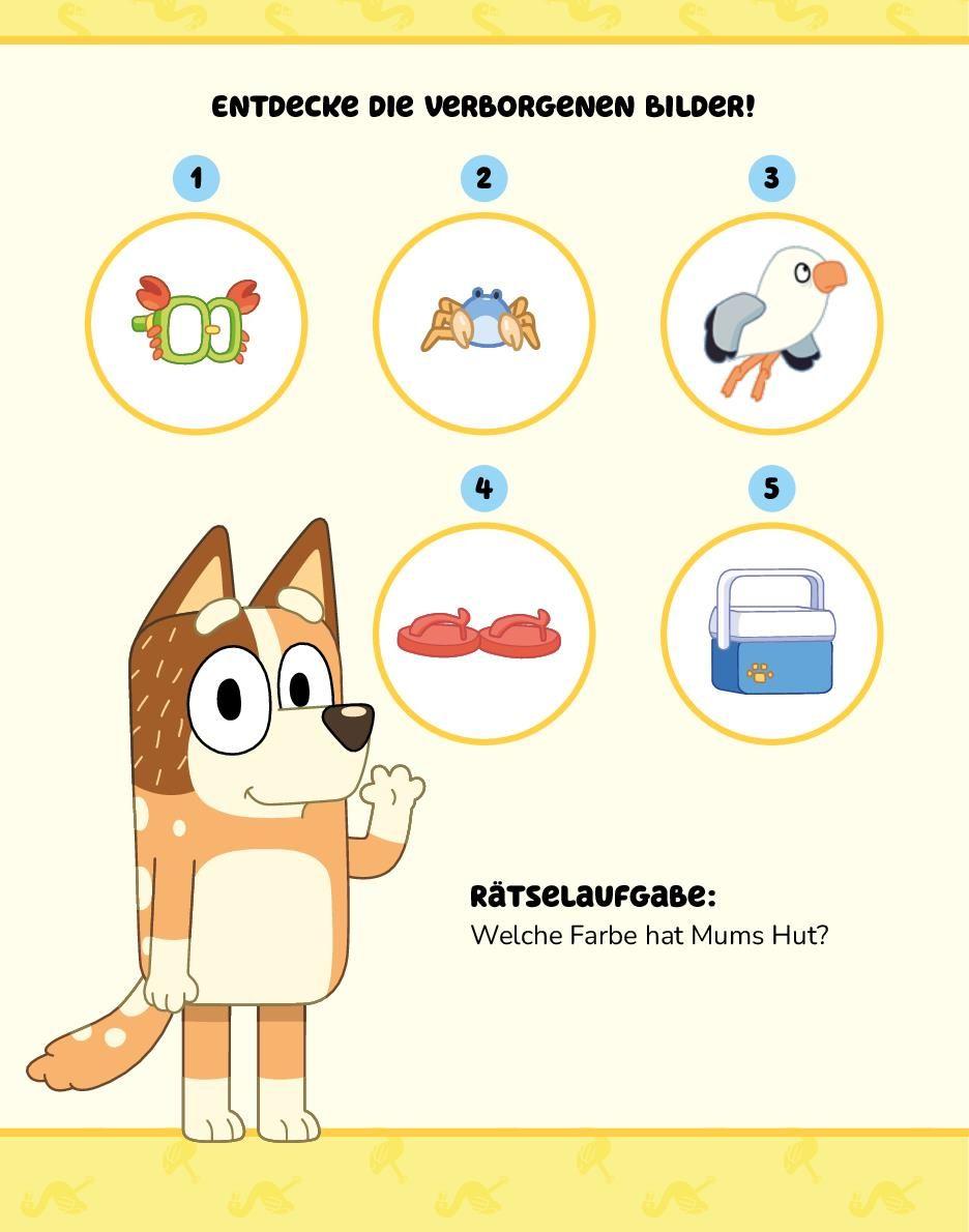 Beispielinhalt (Bild) Bluey Wasserzauber: Einfach mit Wasser malen!