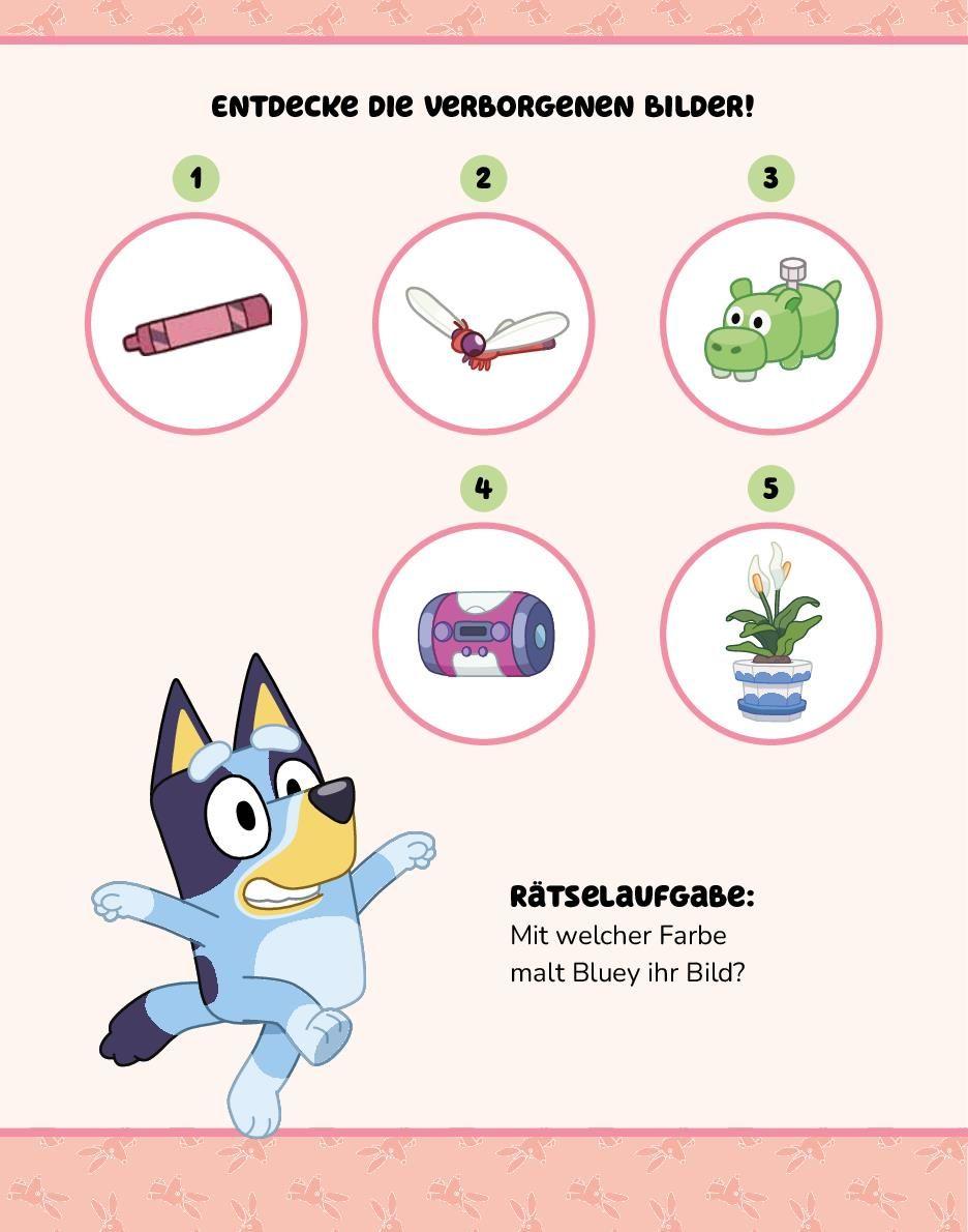 Beispielinhalt (Bild) Bluey Wasserzauber: Einfach mit Wasser malen!