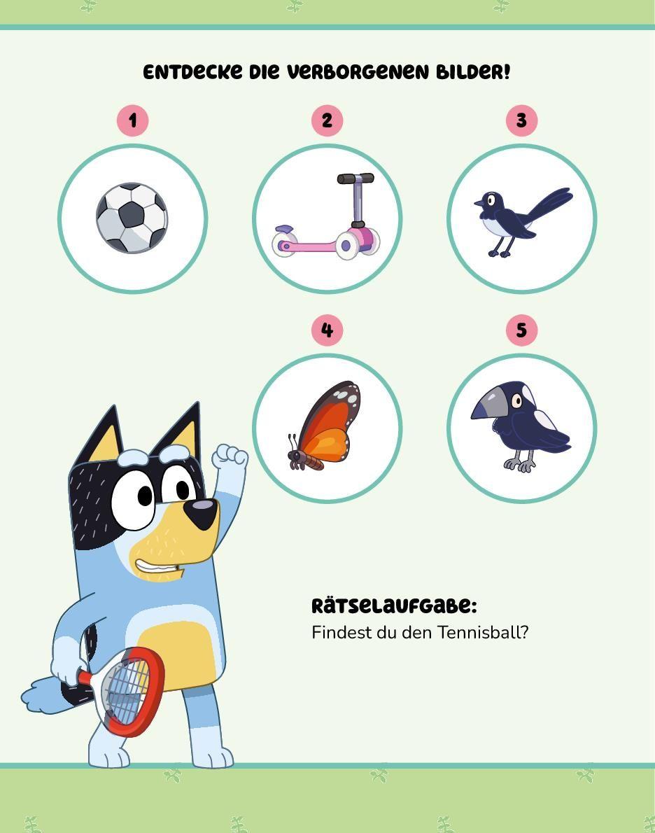 Beispielinhalt (Bild) Bluey Wasserzauber: Einfach mit Wasser malen!