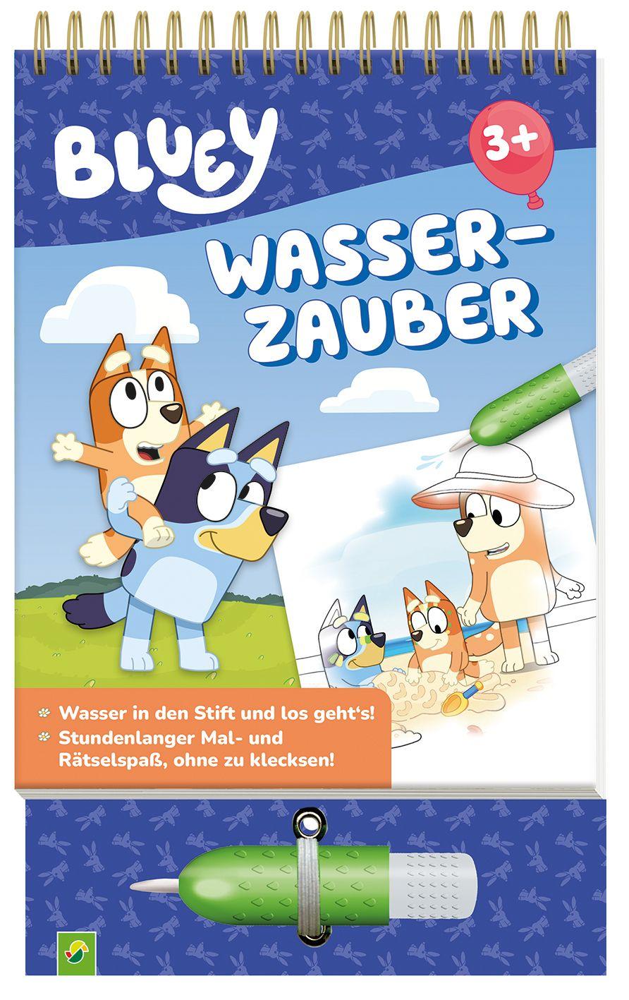 Vorderes Coverbild Bluey Wasserzauber: Einfach mit Wasser malen!