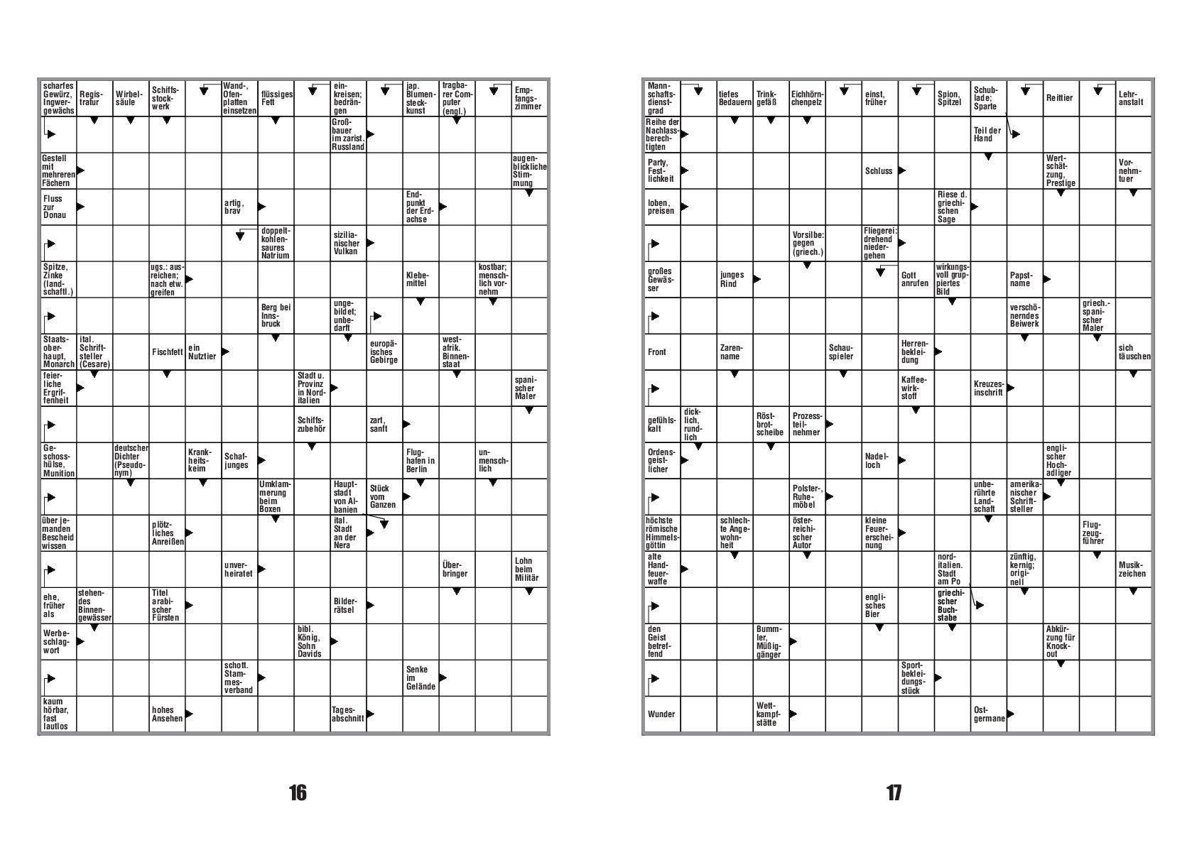 Beispielinhalt (Bild) Kreuzworträtsel ¿ Band 7