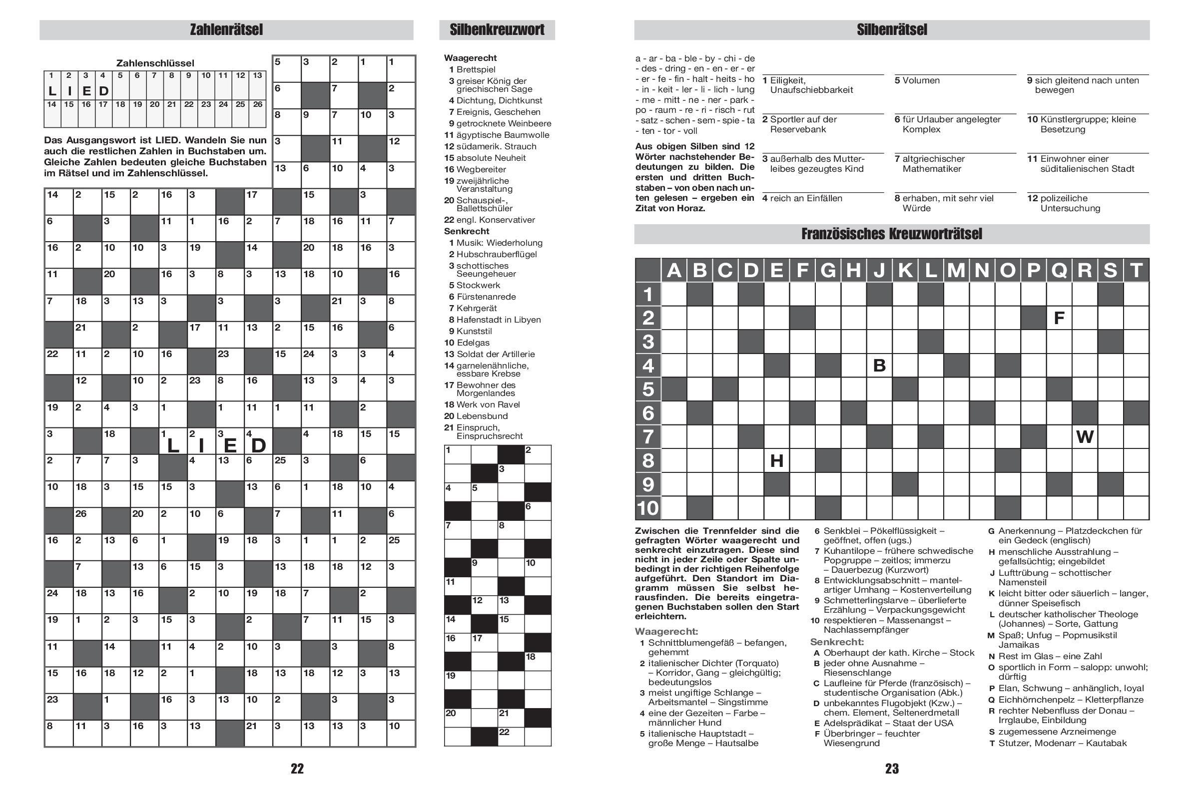 Beispielinhalt (Bild) Giga-Rätselbuch 9
