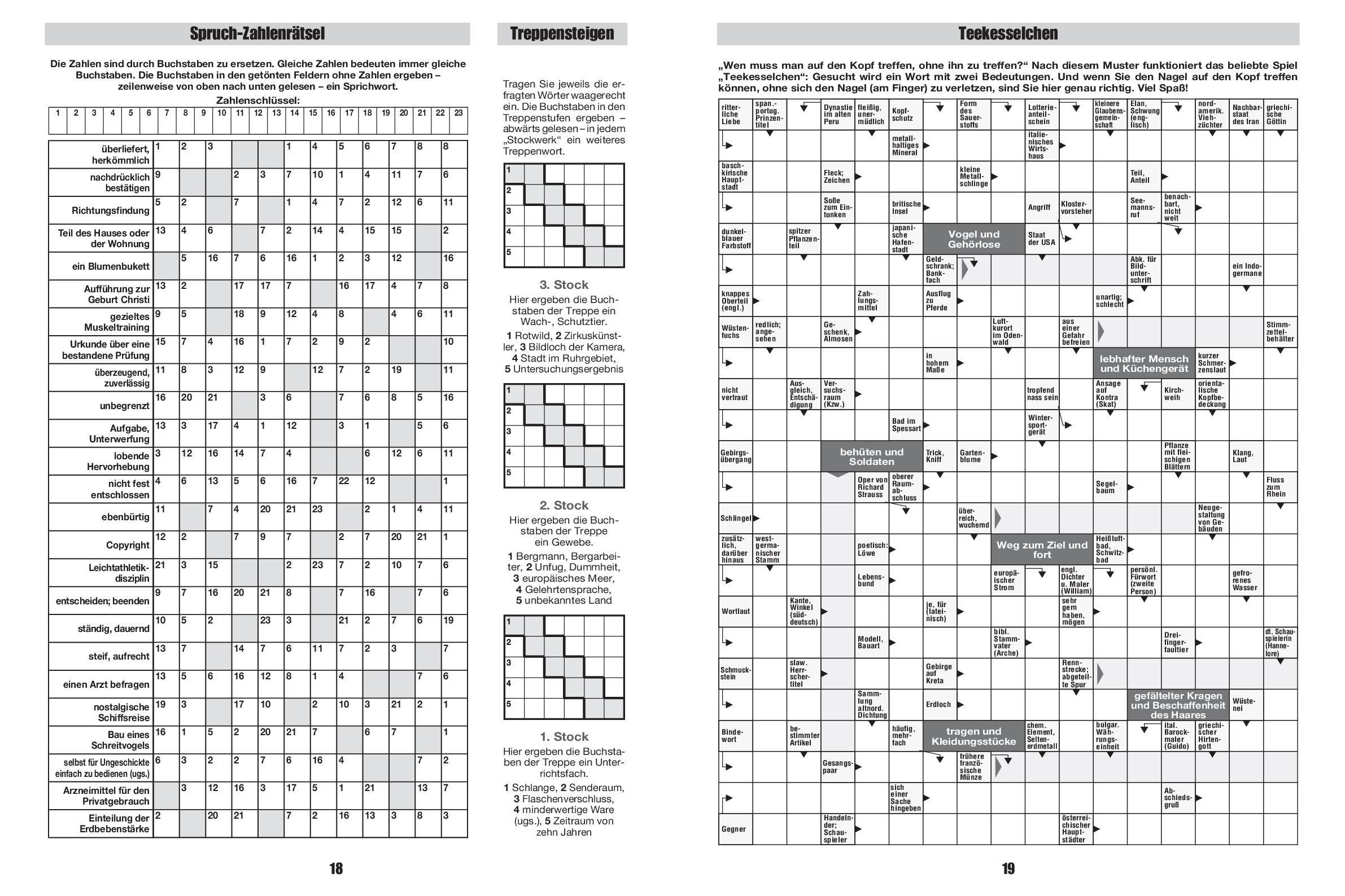 Beispielinhalt (Bild) Giga-Rätselbuch 9