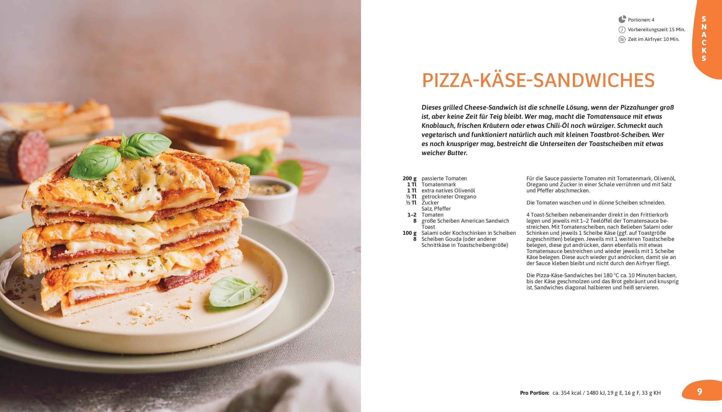 Beispielinhalt (Bild) Airfryer Familienrezepte
