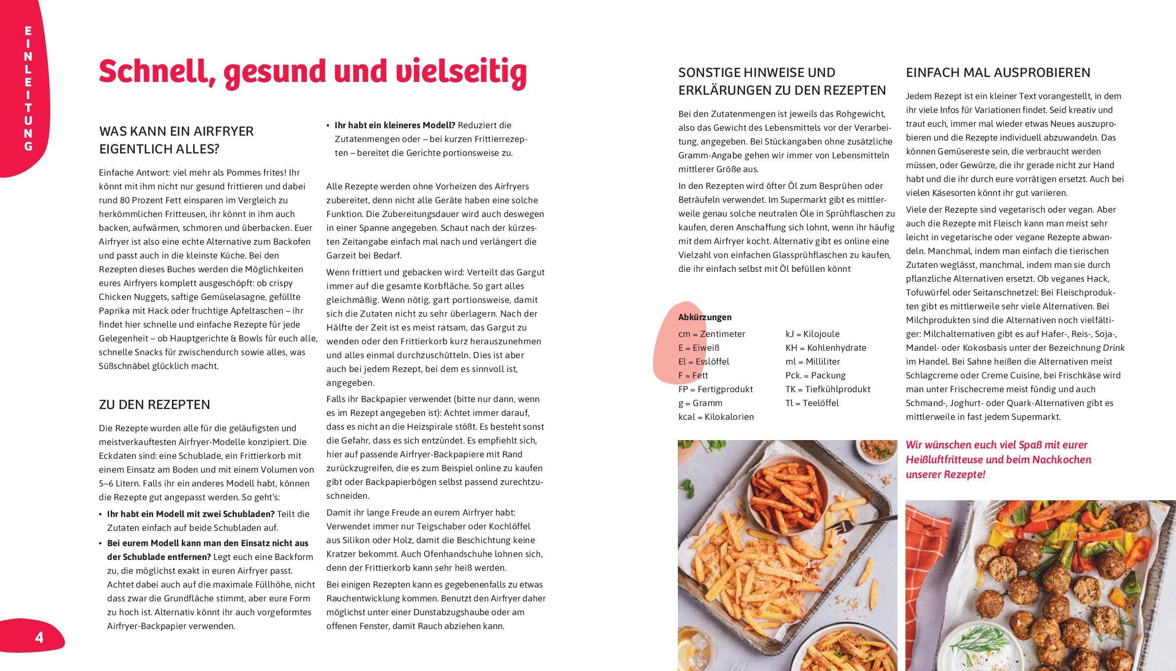 Beispielinhalt (Bild) Airfryer Familienrezepte