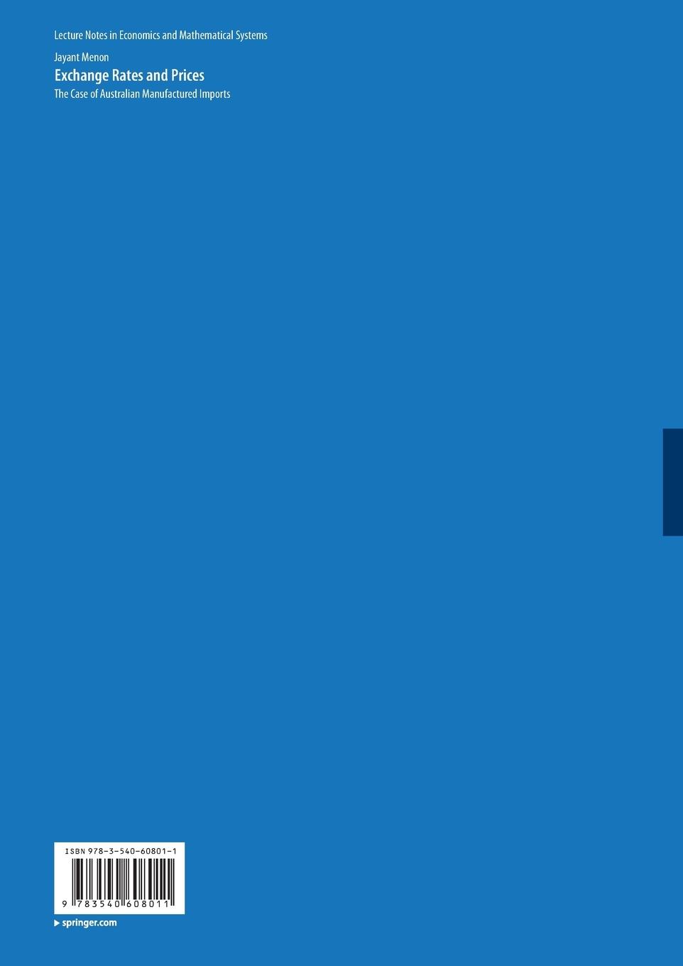 Rückseitencover Exchange Rates and Prices