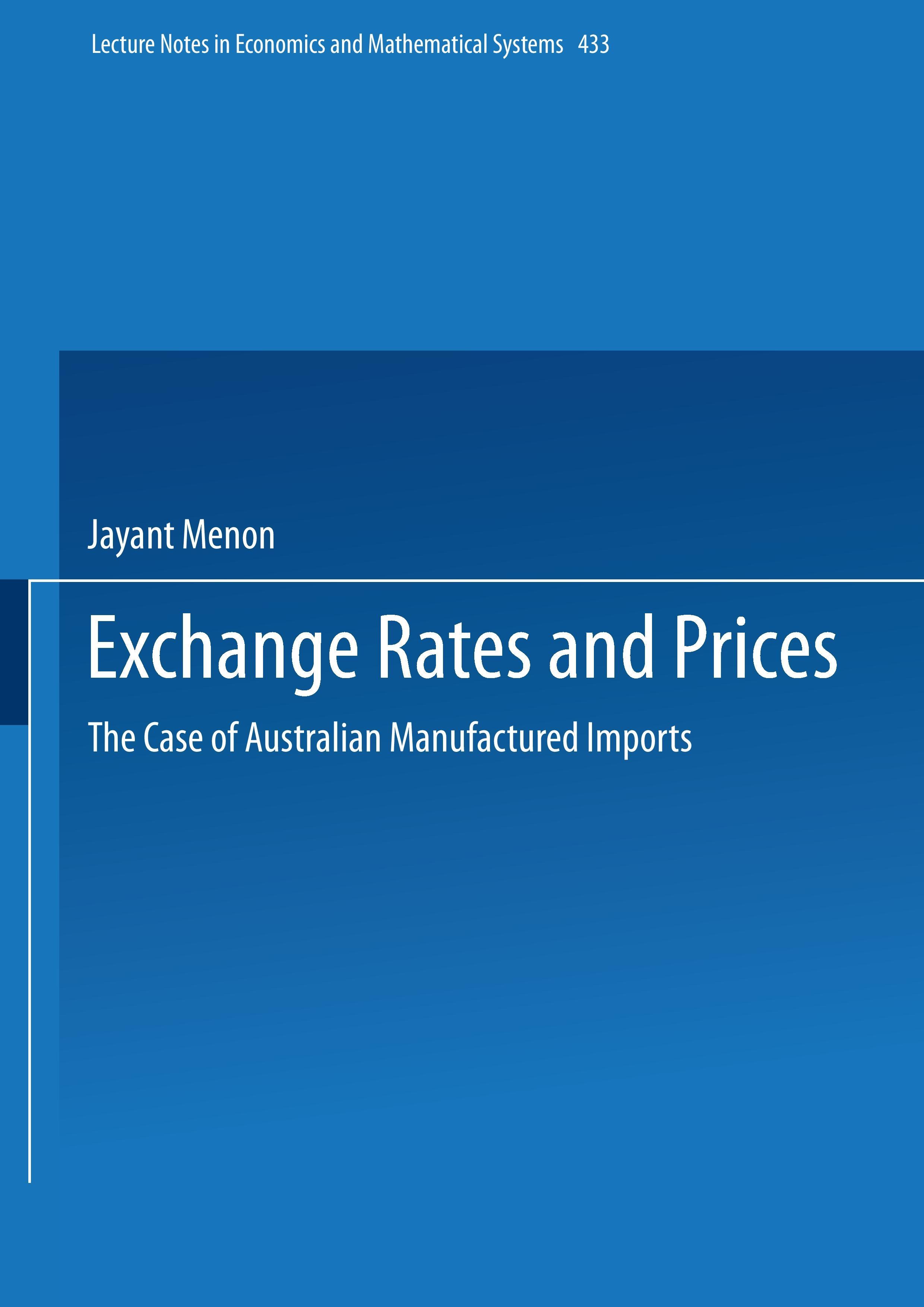 Vorderes Coverbild Exchange Rates and Prices