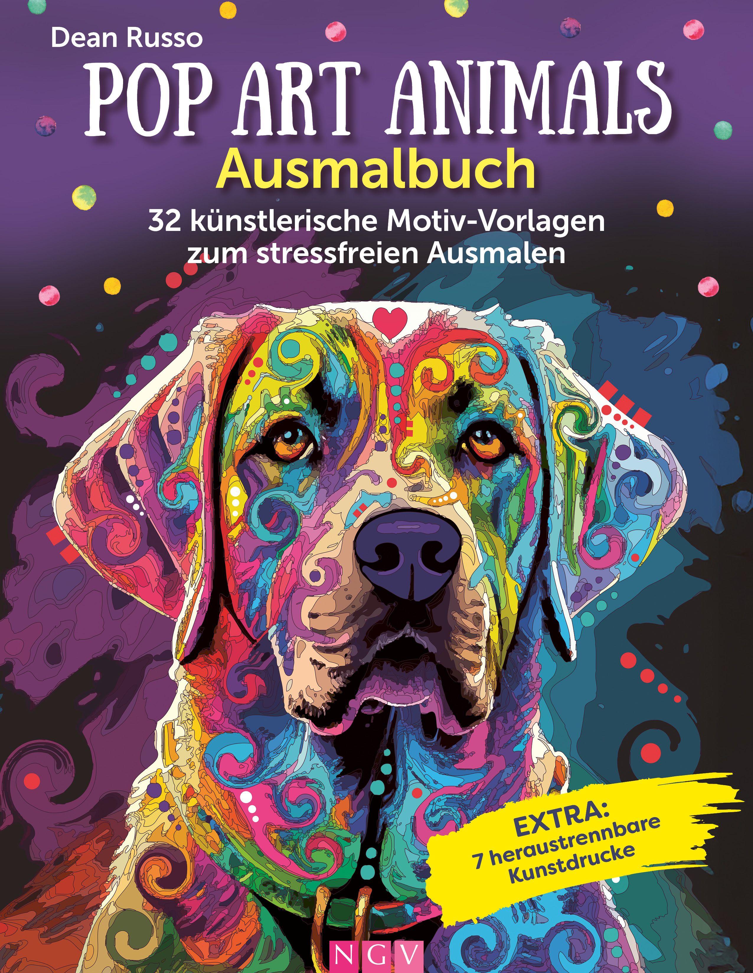 Vorderes Coverbild Pop Art Animals - Ausmalbuch