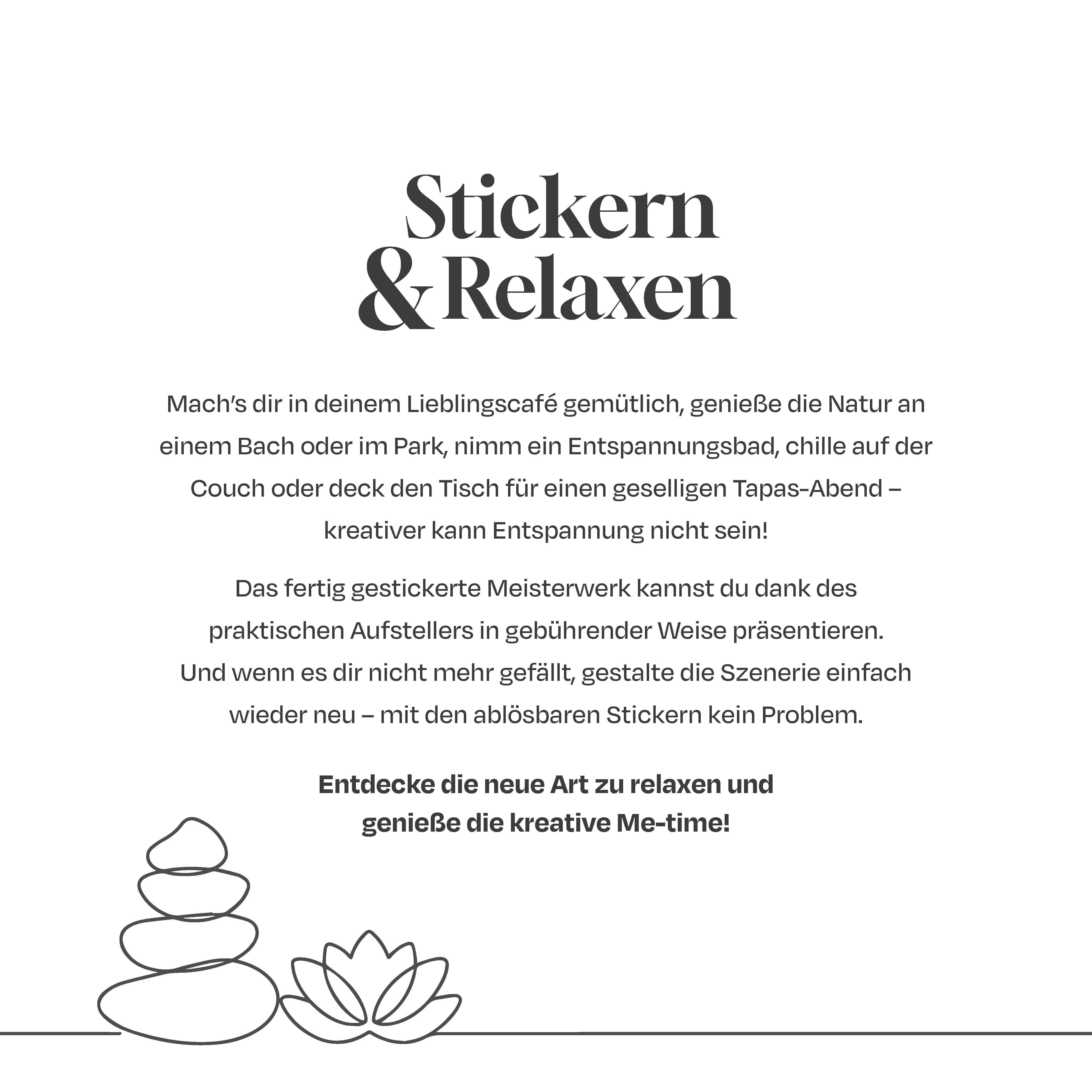 Beispielinhalt (Bild) Kleine Auszeiten - Stickern & Relaxen