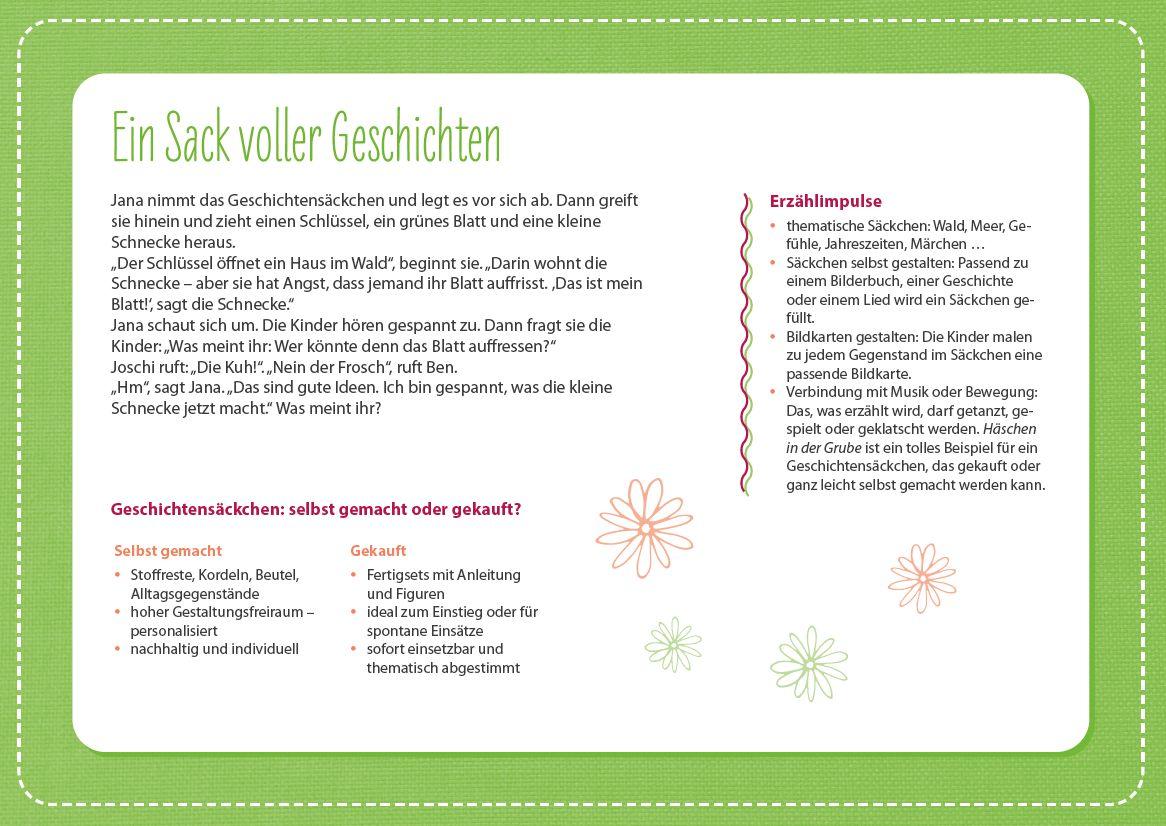 Beispielinhalt (Bild) Mit Kita-Kindern Geschichten erzählen