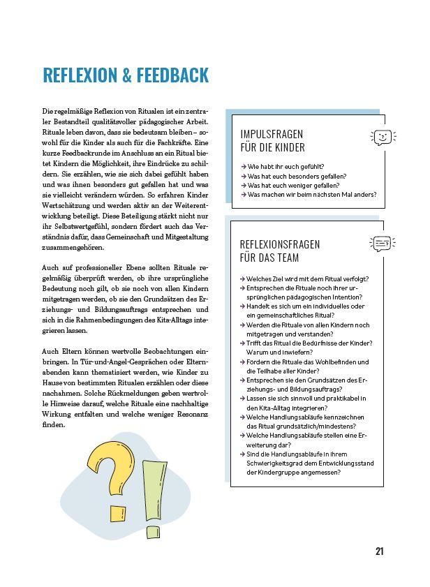 Beispielinhalt (Bild) Mit Ritualen durch den Kita-Alltag