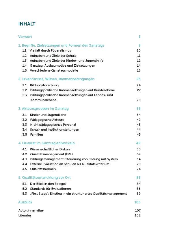 Beispielinhalt (Bild) Guter Ganztag