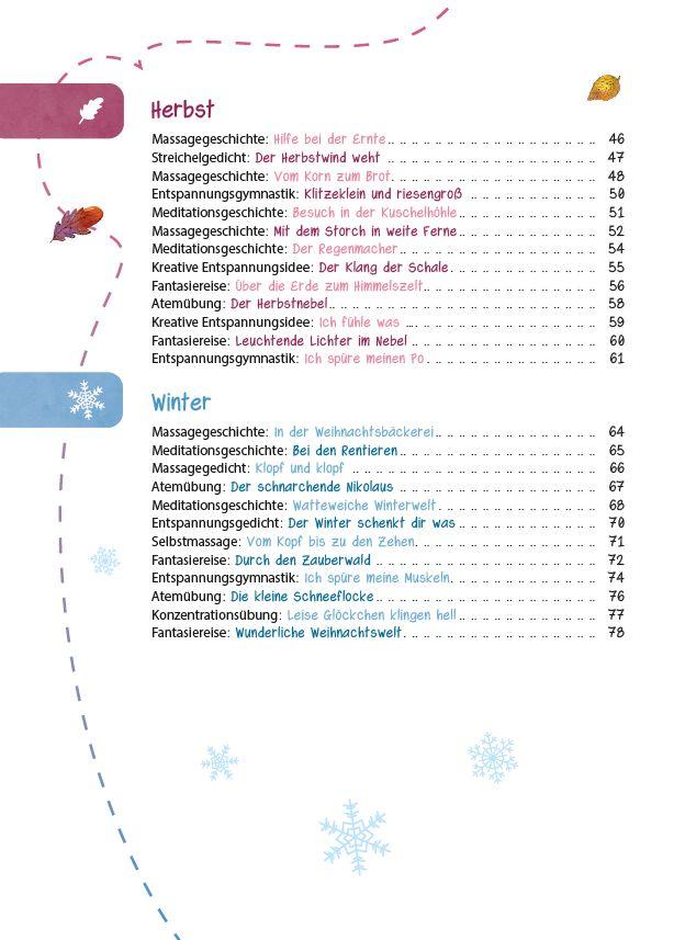 Beispielinhalt (Bild) Das Kita-Jahreszeitenbuch: Entspannungsideen