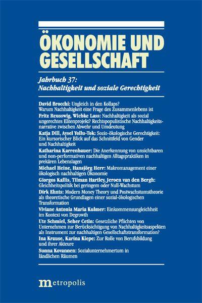 Vorderes Coverbild Ökonomie und Gesellschaft / Nachhaltigkeit und soziale Gerechtigkeit