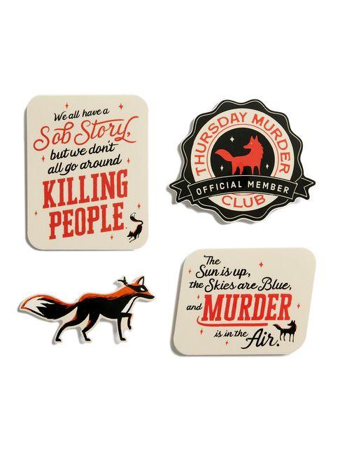 Vorderes Coverbild Thursday Murder Club Stickers - Sticker Set of 4