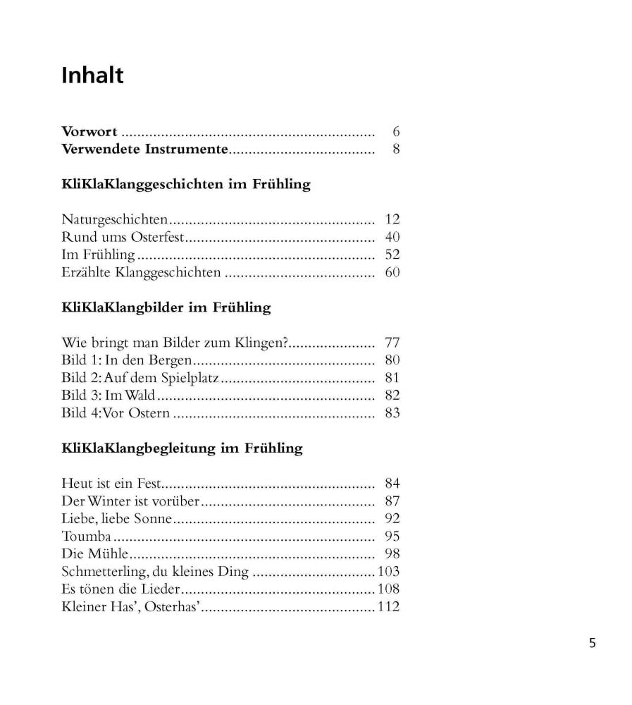 Beispielinhalt (Bild) Kliklaklanggeschichten im Frühling
