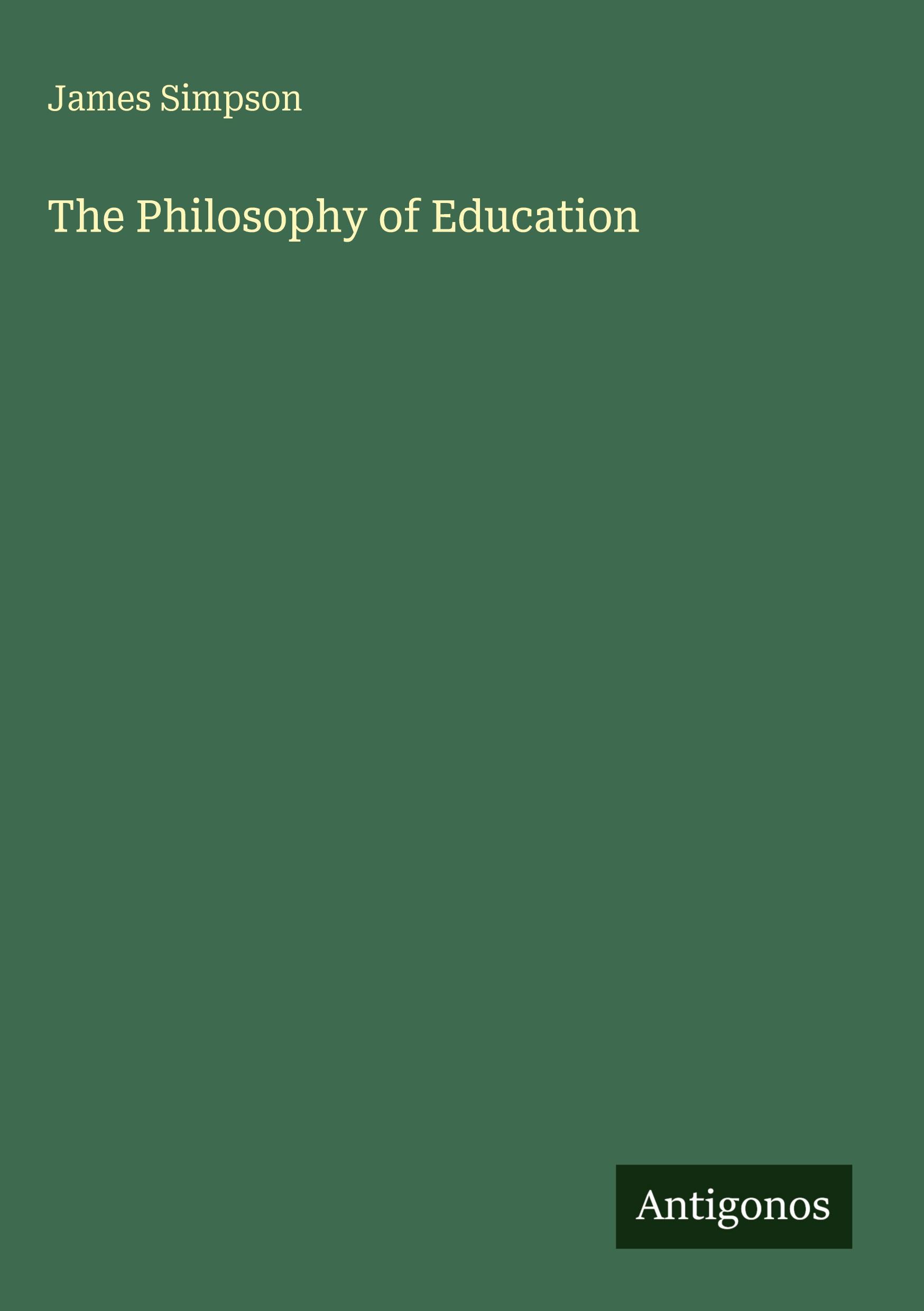 Vorderes Coverbild The Philosophy of Education