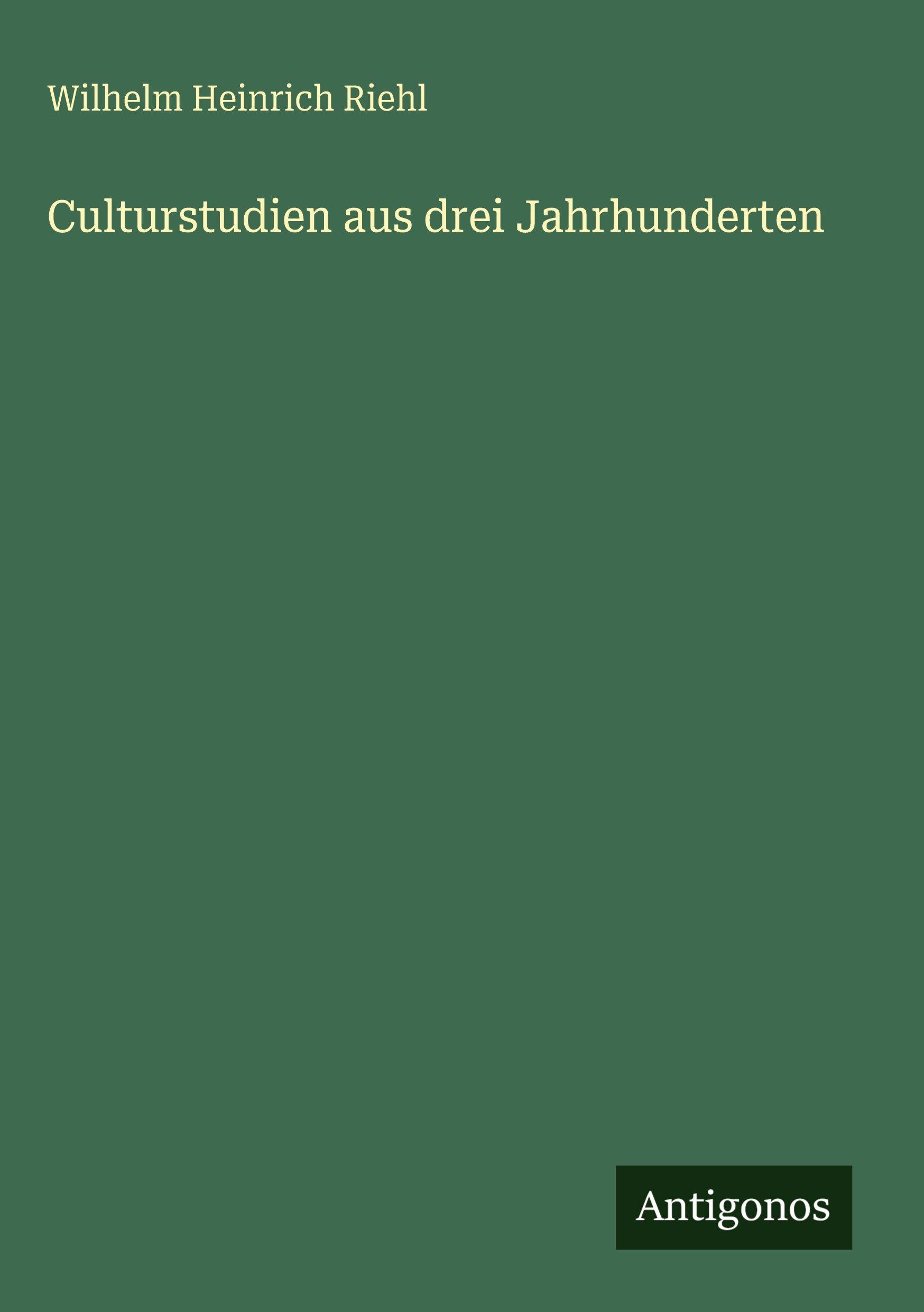 Vorderes Coverbild Culturstudien aus drei Jahrhunderten