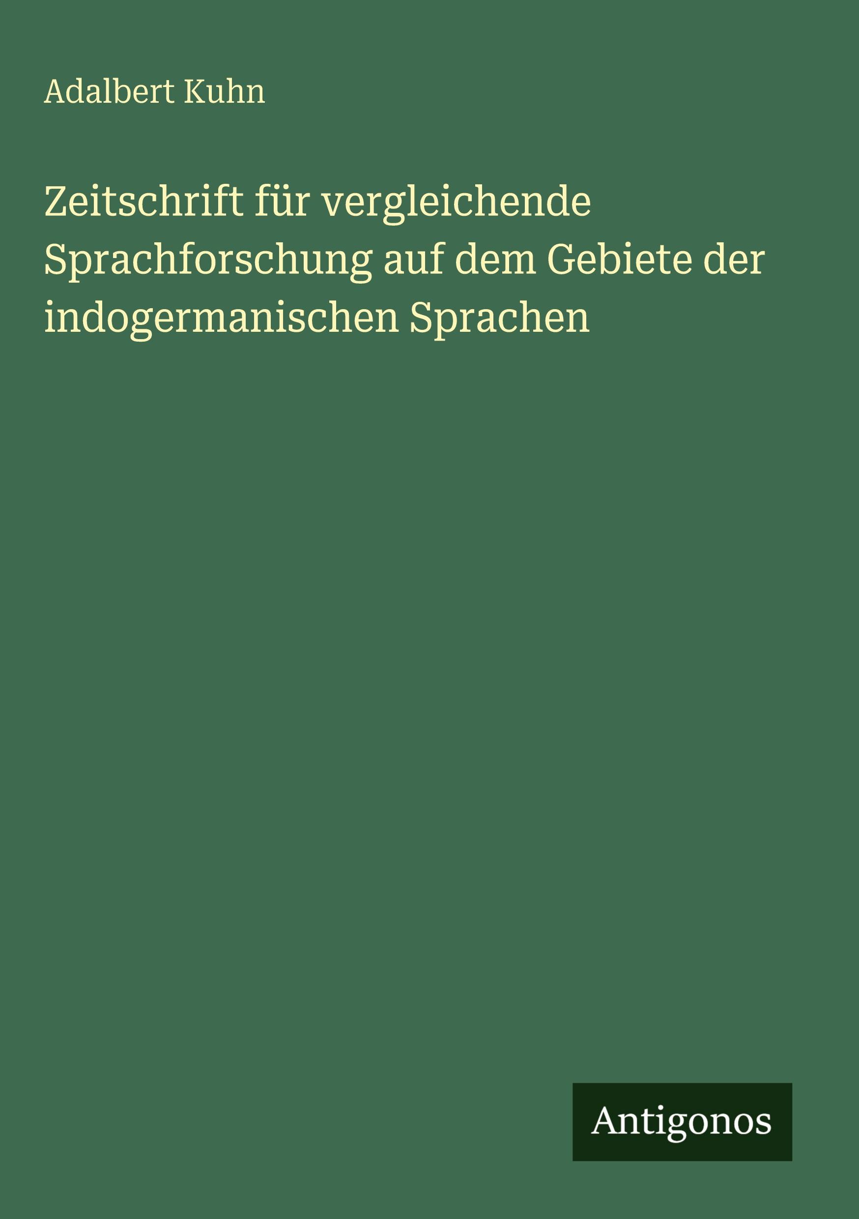 Vorderes Coverbild Zeitschrift für vergleichende Sprachforschung auf dem Gebiete der indogermanischen Sprachen