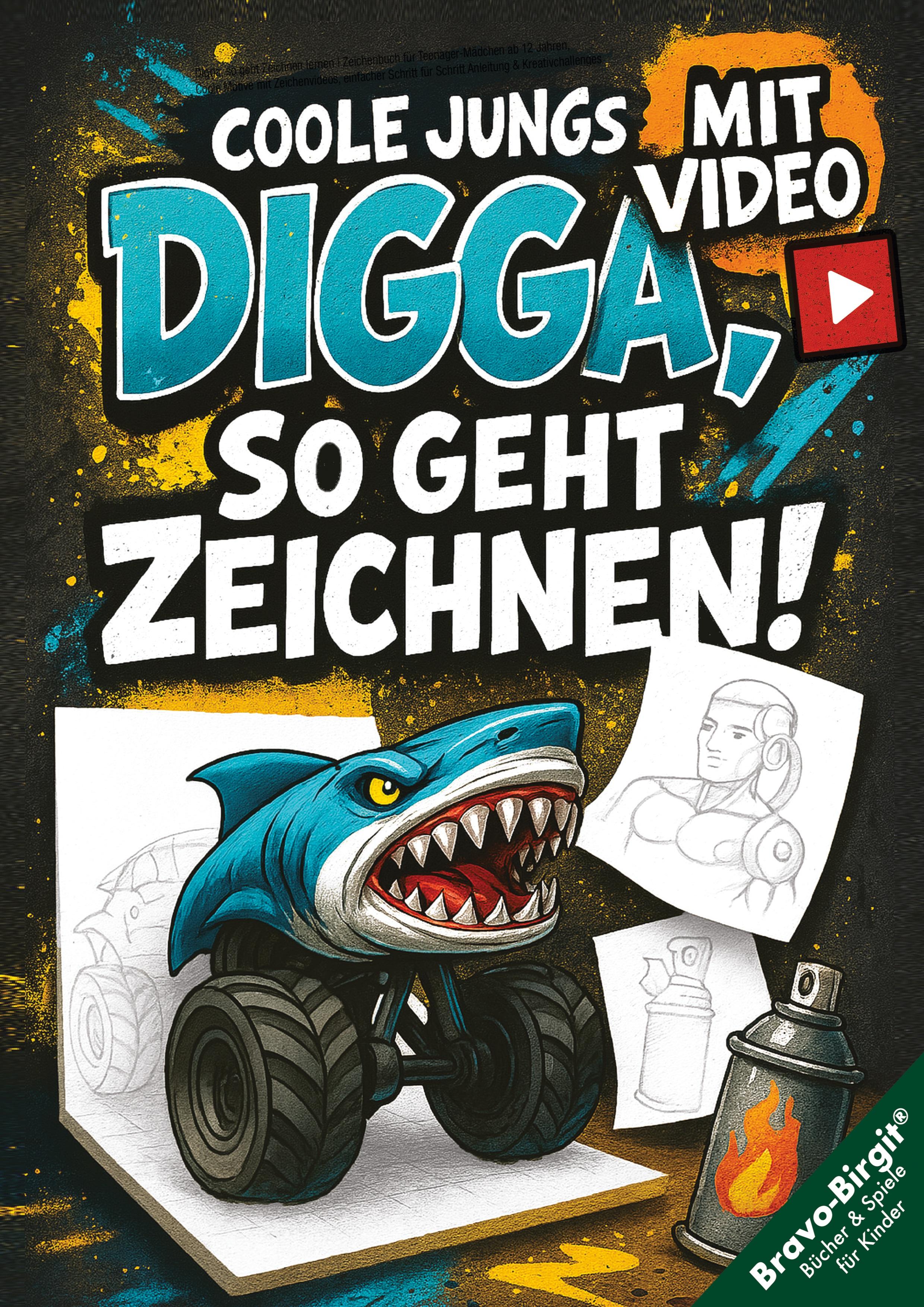 Vorderes Coverbild Zeichenbuch Digga Junge