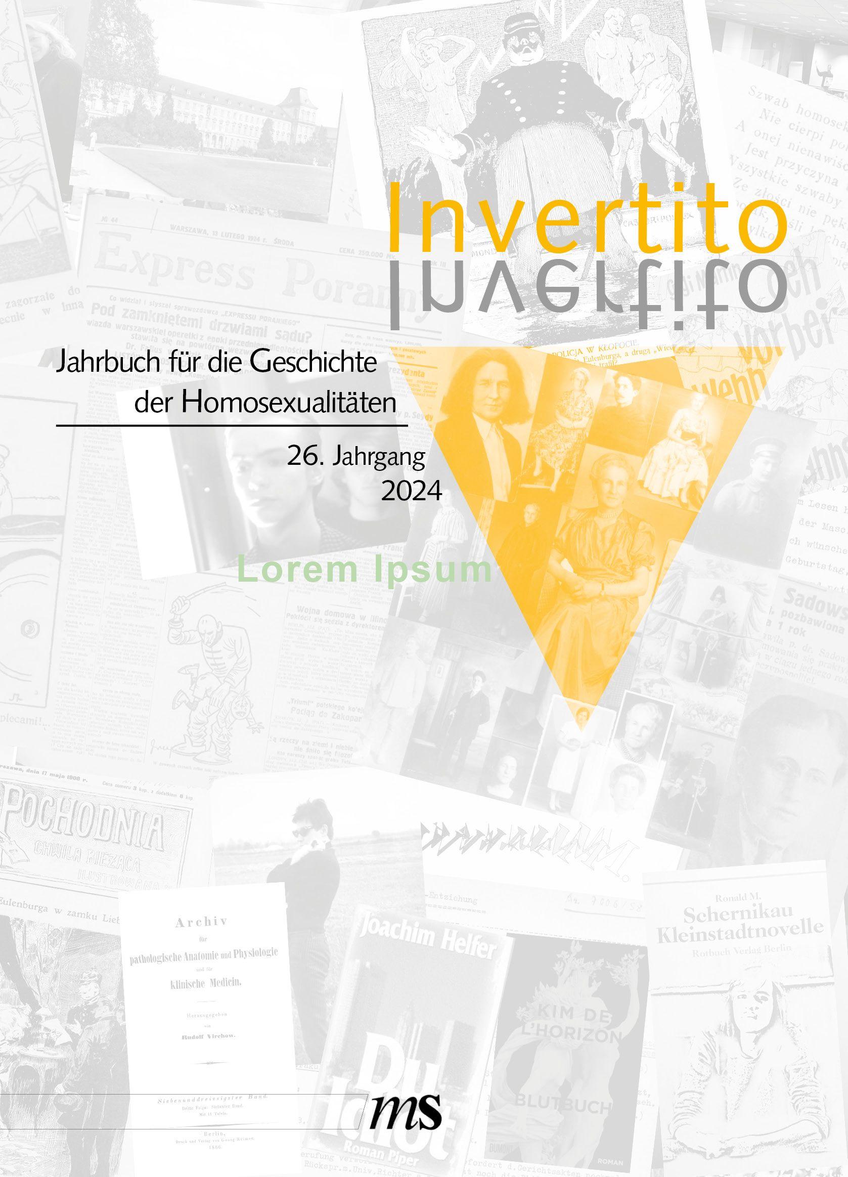 Vorderes Coverbild Invertito 26. Jahrbuch für die Geschichte der Homosexualitäten