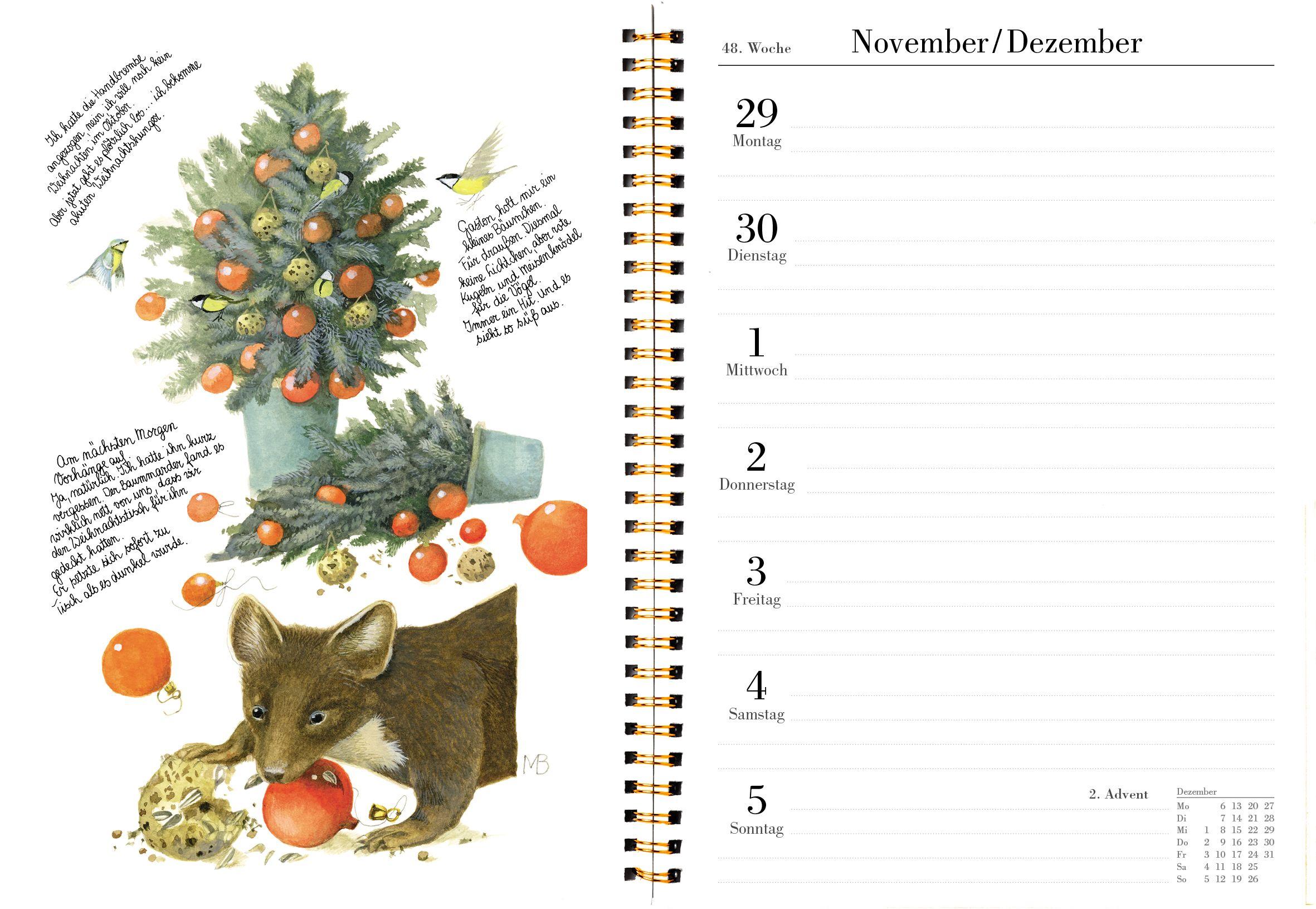Beispielinhalt (Bild) Naturkalender 2027