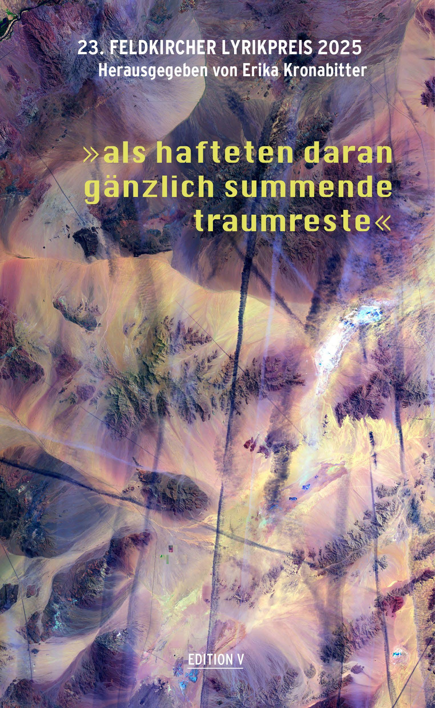 Vorderes Coverbild 23. Feldkircher Lyrikpreis 2025 "als hafteten daran gänzlich summende traumreste"