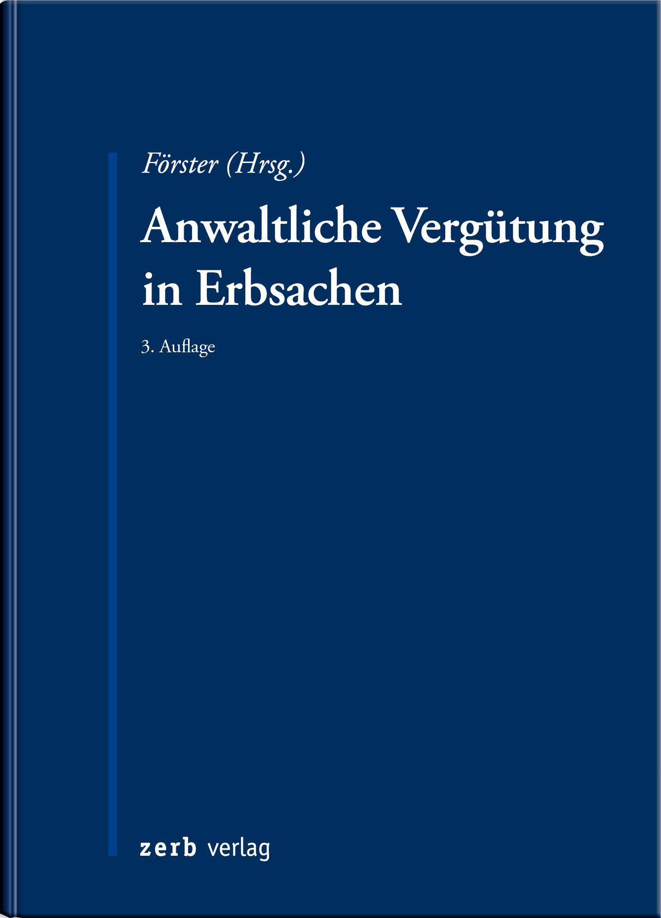 Vorderes Coverbild Anwaltliche Vergütung in Erbsachen