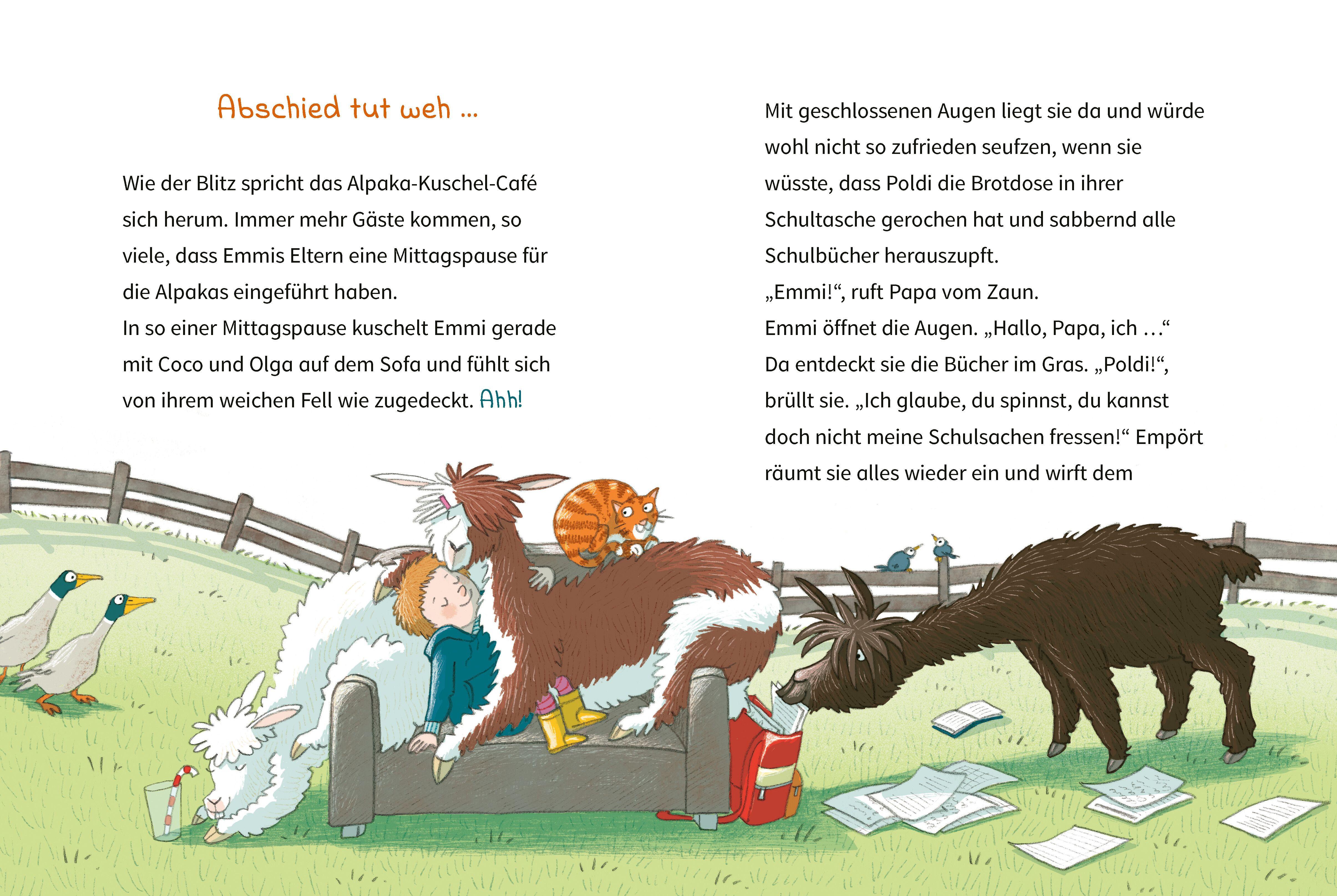 Beispielinhalt (Bild) Die wilde Alpaka-Bande (1). Zicke, zacke, Spuck-Attacke!