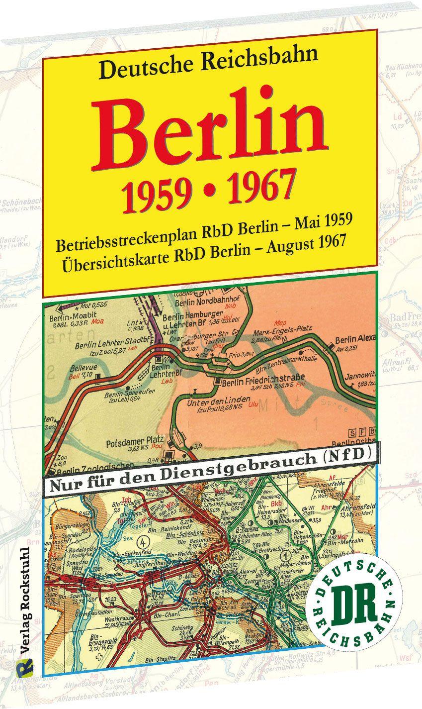 Vorderes Coverbild Übersichtskarten der Reichsbahndirektion Berlin im Mai 1959 und August 1967