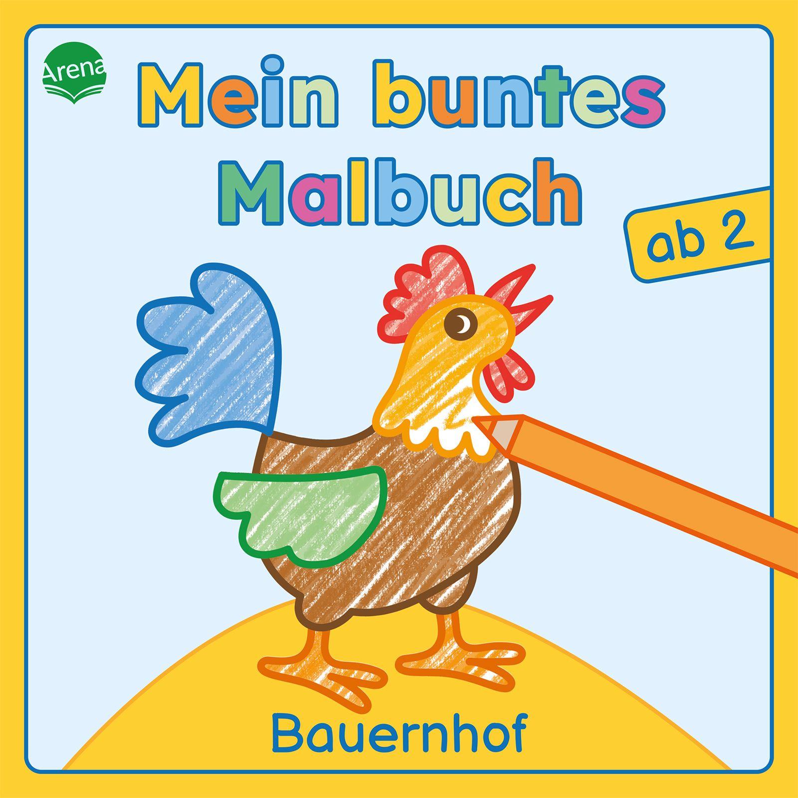 Vorderes Coverbild Mein buntes Malbuch ab 2. Bauernhof