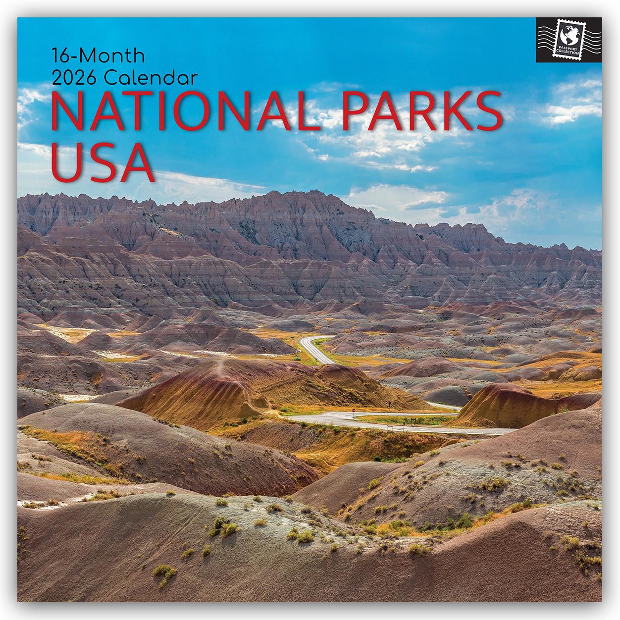Vorderes Coverbild National Parks USA 2026 - 16-Monatskalender
