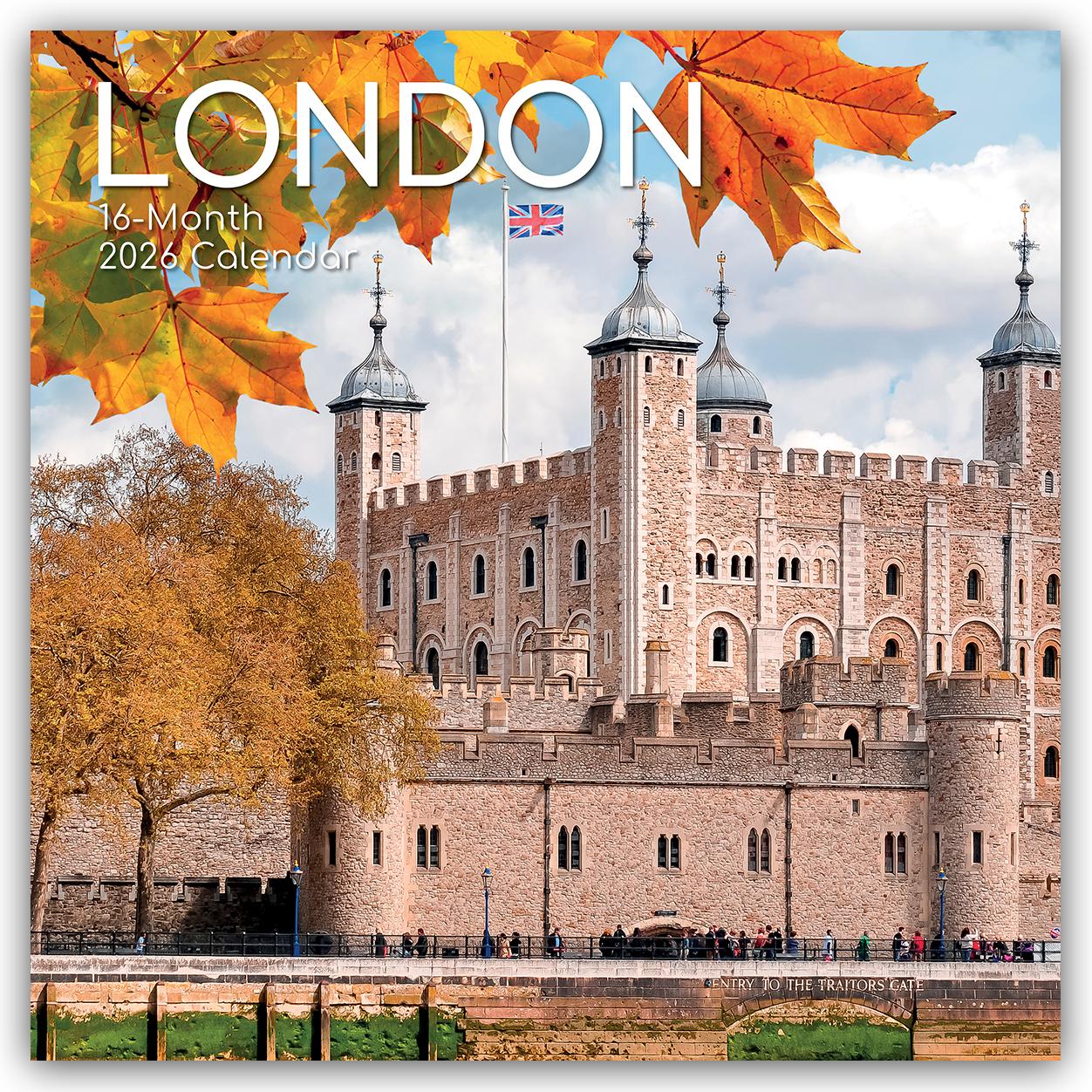 Vorderes Coverbild London 2026 - 16-Monatskalender