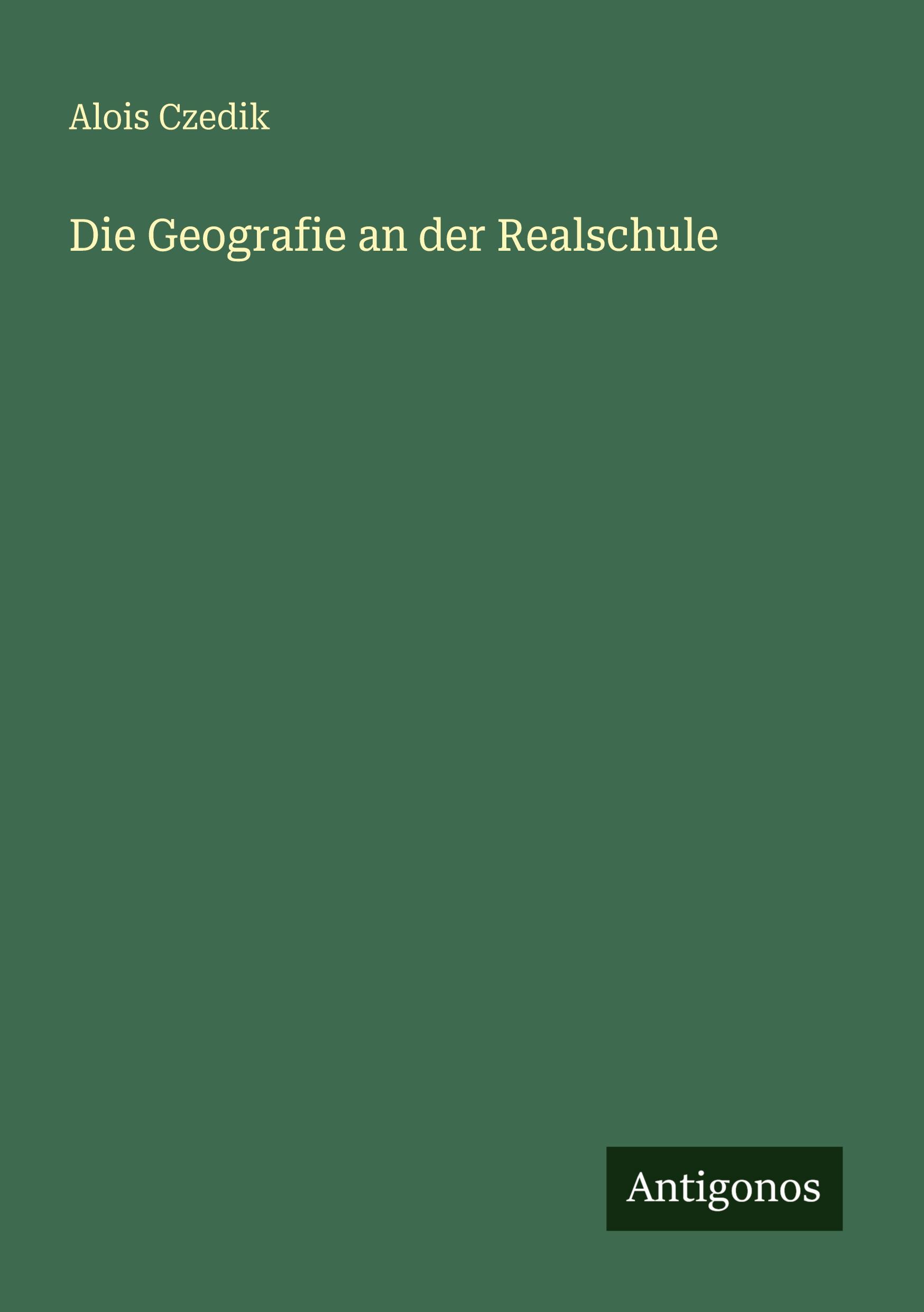 Vorderes Coverbild Die Geografie an der Realschule