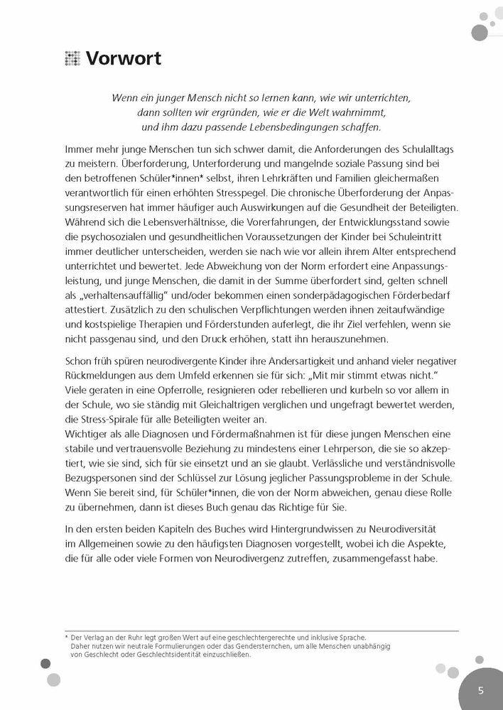Beispielinhalt (Bild) Rund um Neurodivergenz in der Schule