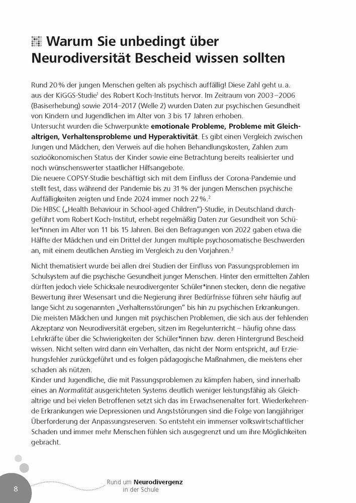 Beispielinhalt (Bild) Rund um Neurodivergenz in der Schule