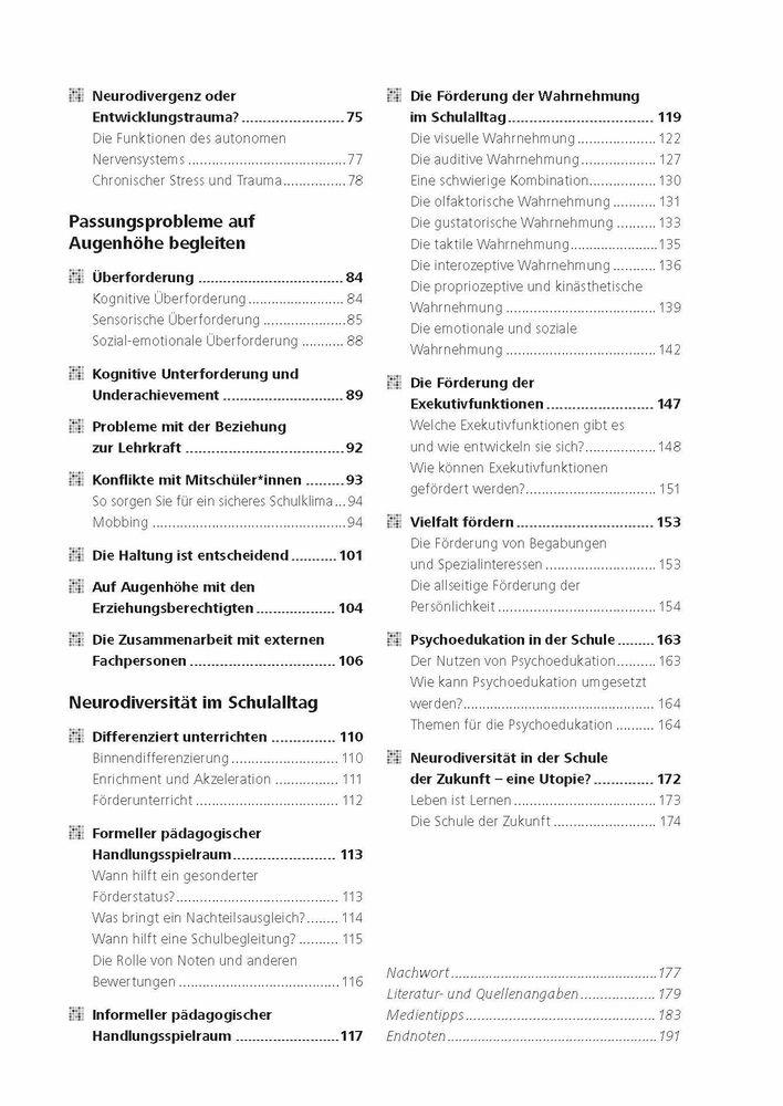 Beispielinhalt (Bild) Rund um Neurodivergenz in der Schule