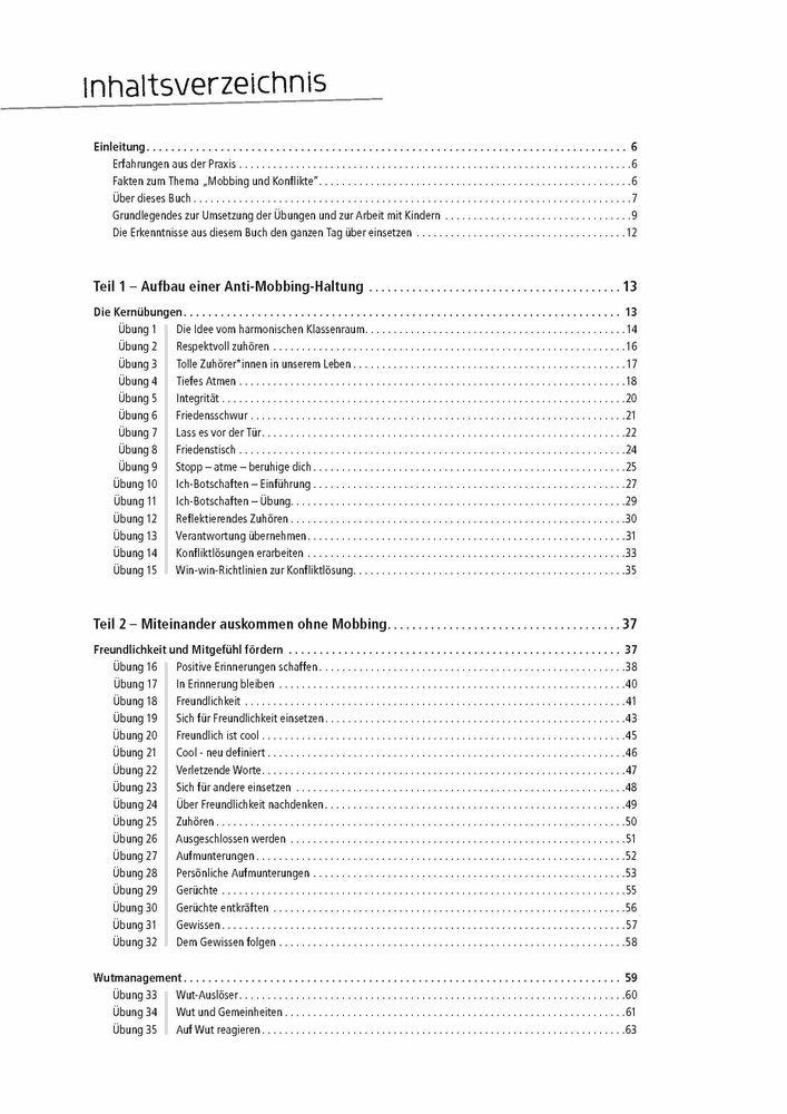 Beispielinhalt (Bild) Mobbing-Prävention in der Grundschule, aktualisierte Neuauflage