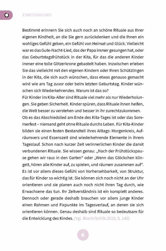 Beispielinhalt (Bild) Rituale in der Kita