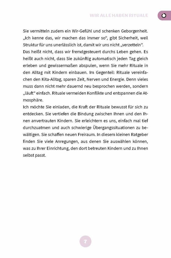 Beispielinhalt (Bild) Rituale in der Kita