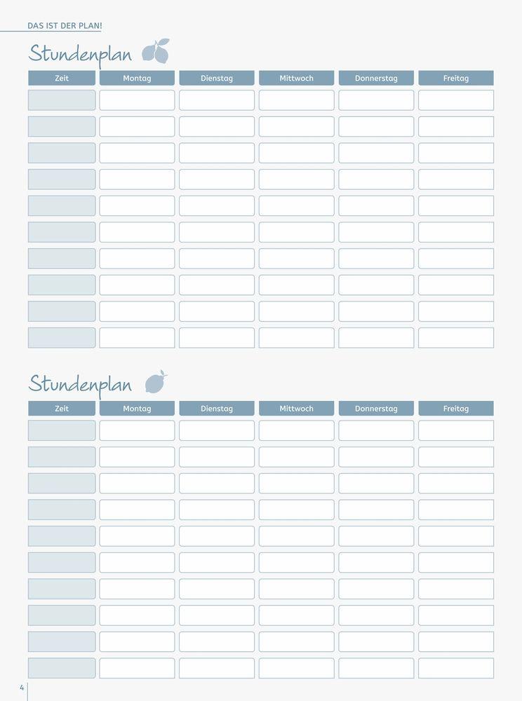 Beispielinhalt (Bild) Mein Lehrerplaner A5+ - Hardcover - Lehrerkalender für das Schuljahr 2026/2027 - Zitronentanz