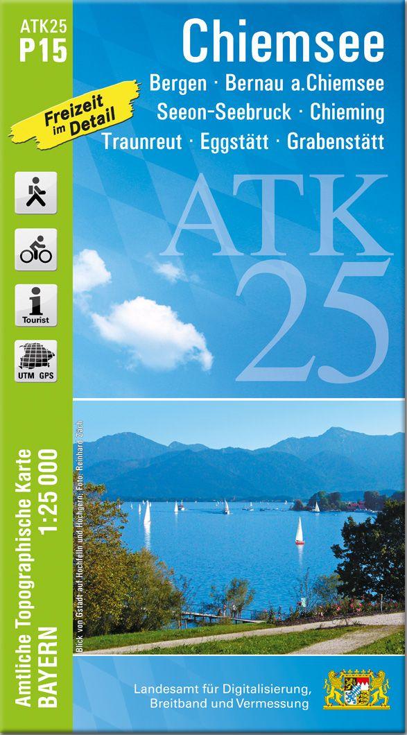 Vorderes Coverbild ATK25-P15 Chiemsee (Amtliche Topographische Karte 1:25000)