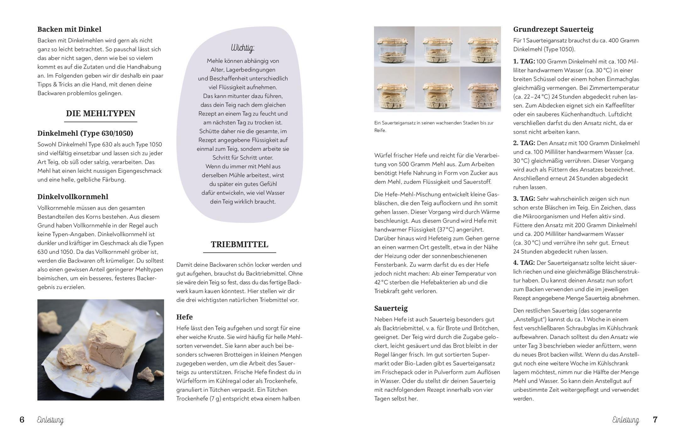 Beispielinhalt (Bild) Backen mit Dinkel