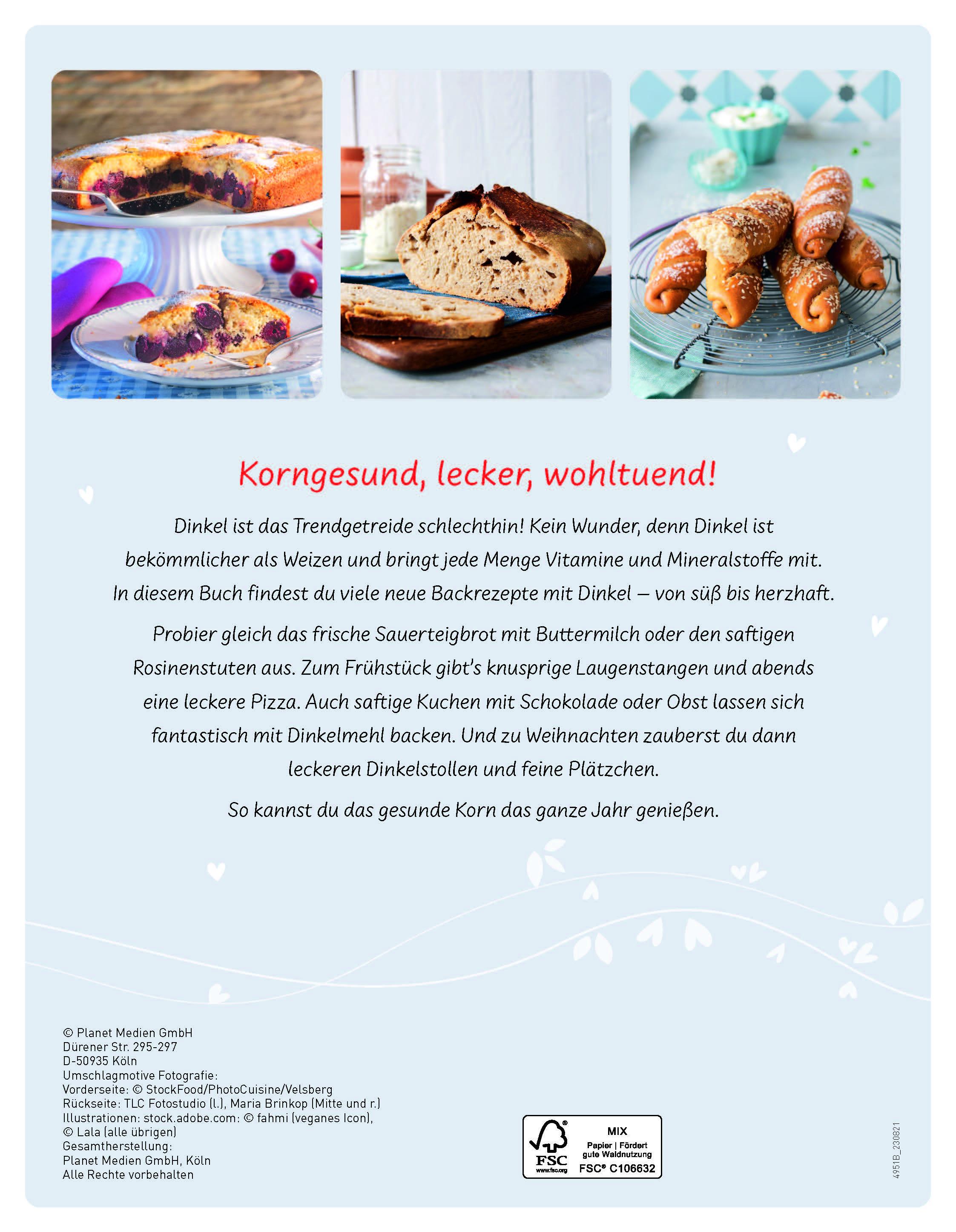 Rückseitencover Backen mit Dinkel