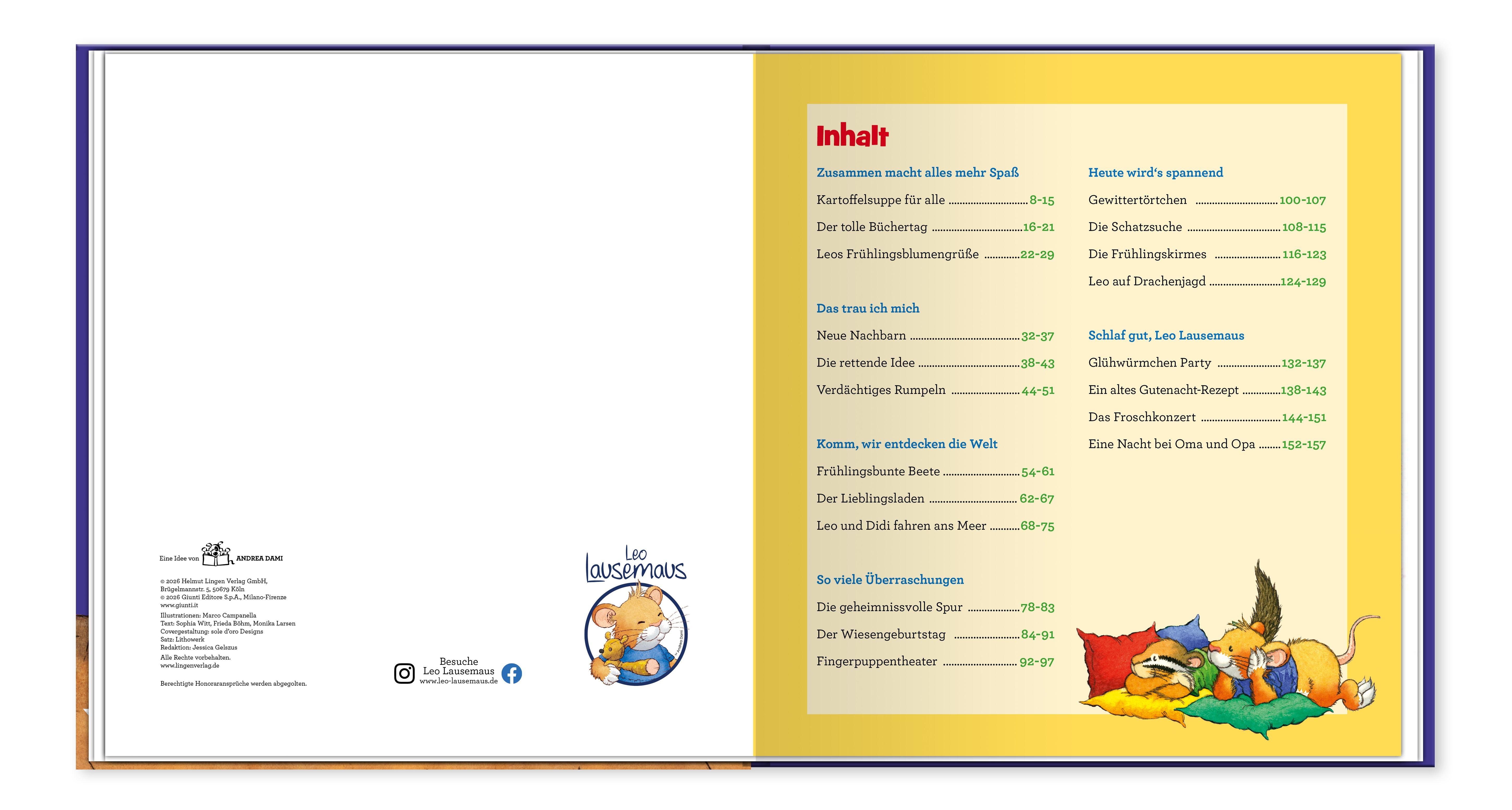 Beispielinhalt (Bild) Leo Lausemaus - Mein allergrößtes Vorlesebuch