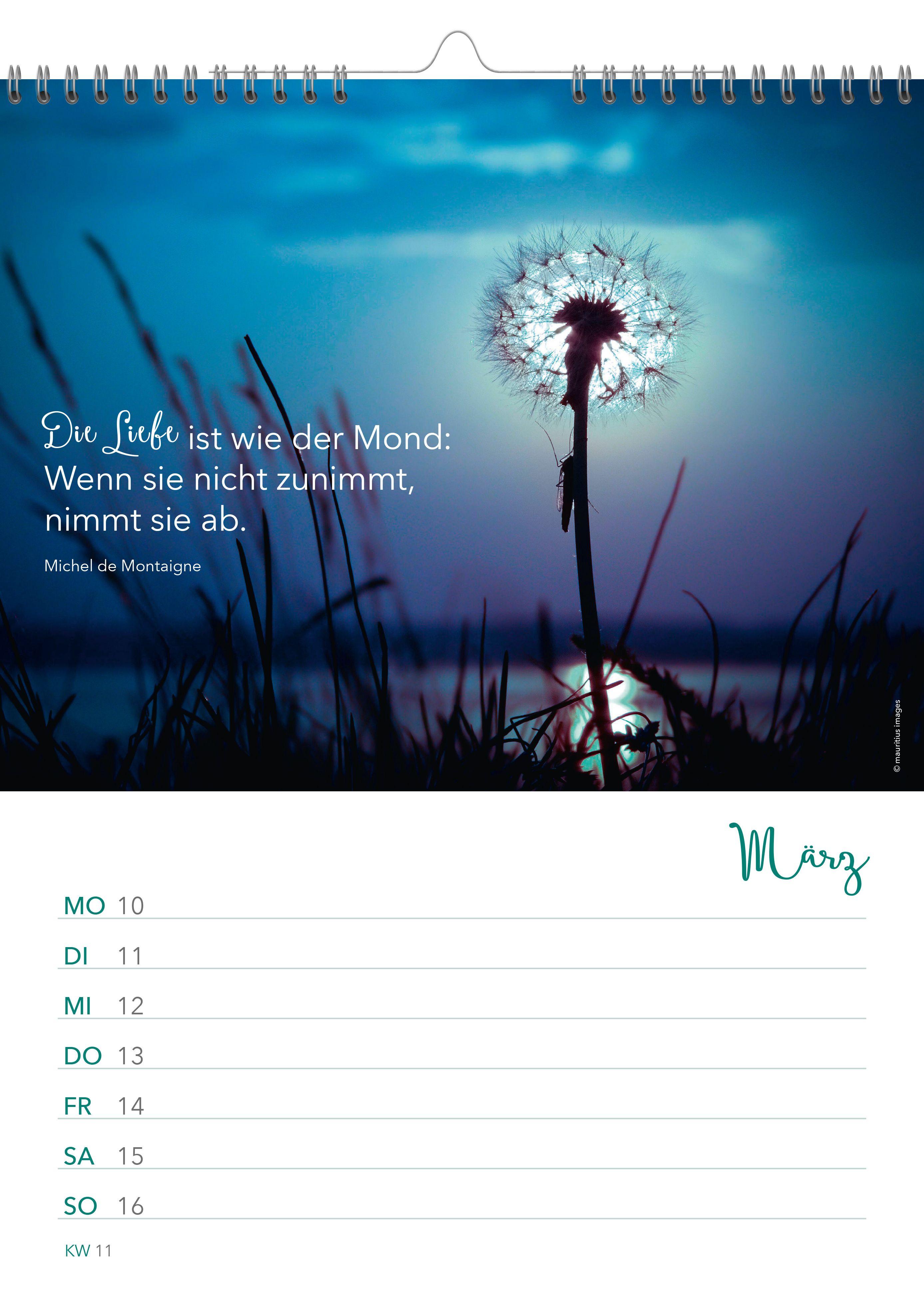 Beispielinhalt (Bild) Wochenkalender Achtsamkeit 2027: Woche für Woche Momente für mich