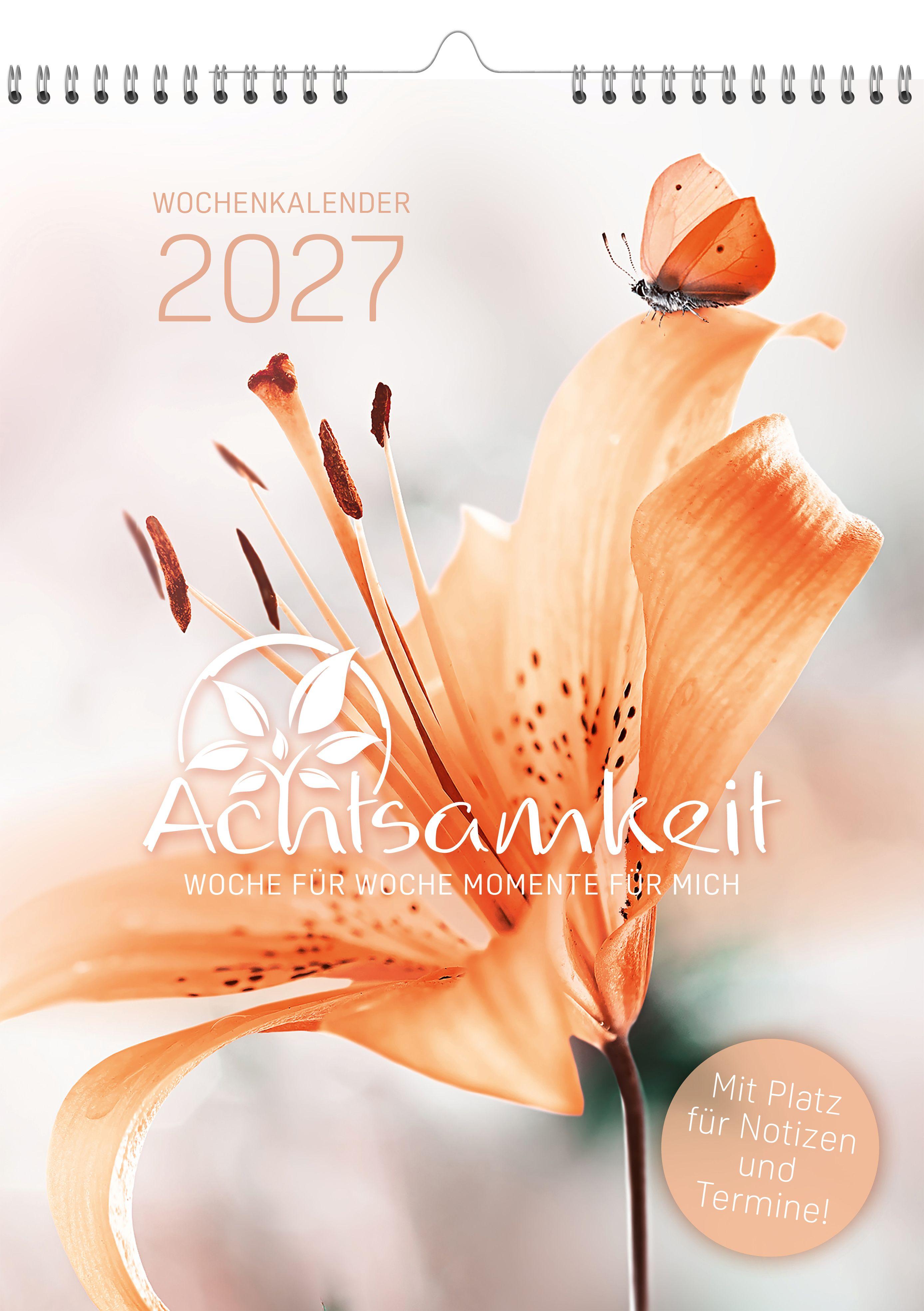 Vorderes Coverbild Wochenkalender Achtsamkeit 2027: Woche für Woche Momente für mich